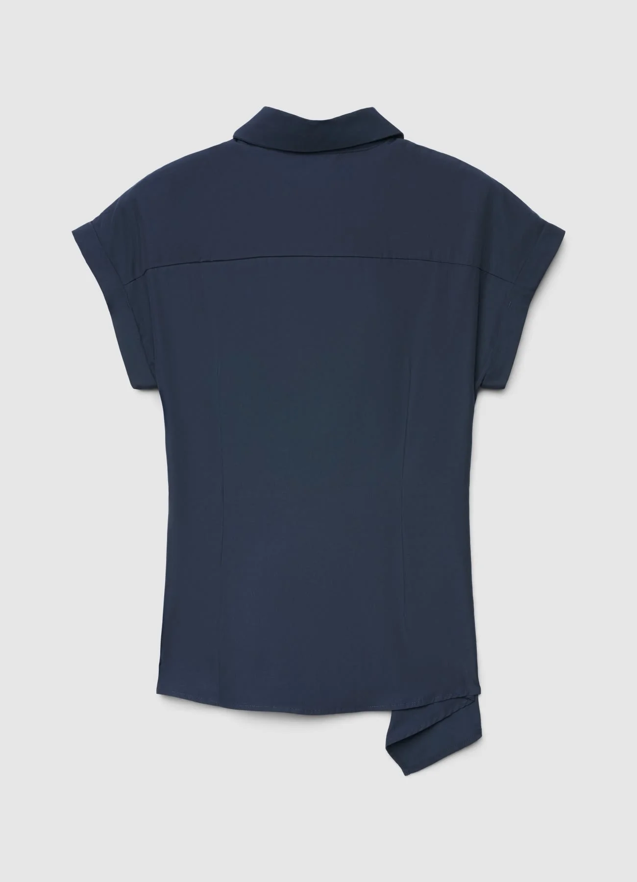 Camicia con nodo sul fianco e mezza abbottonatura - Image 4