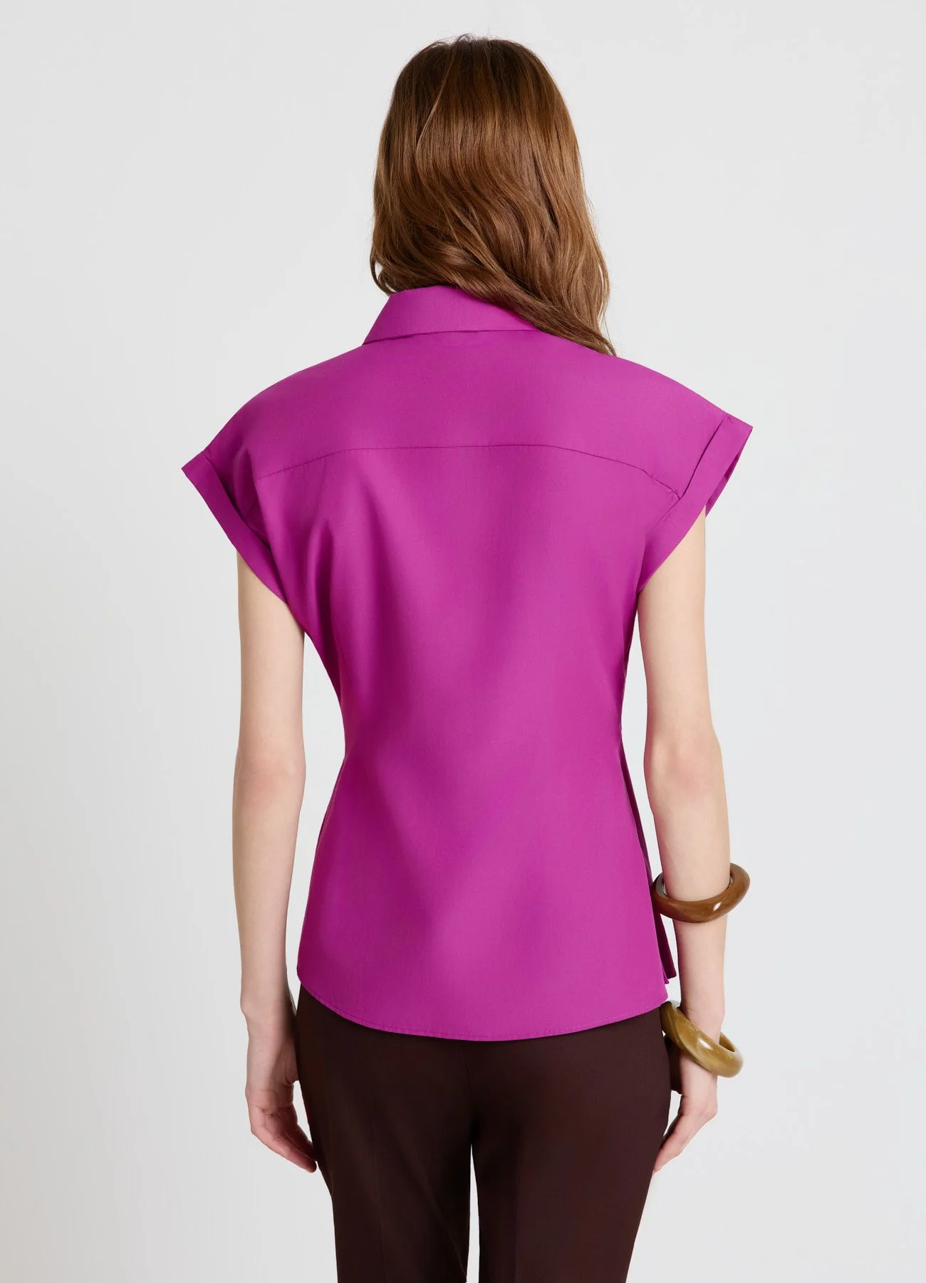 Camicia con nodo sul fianco e mezza abbottonatura - Image 3