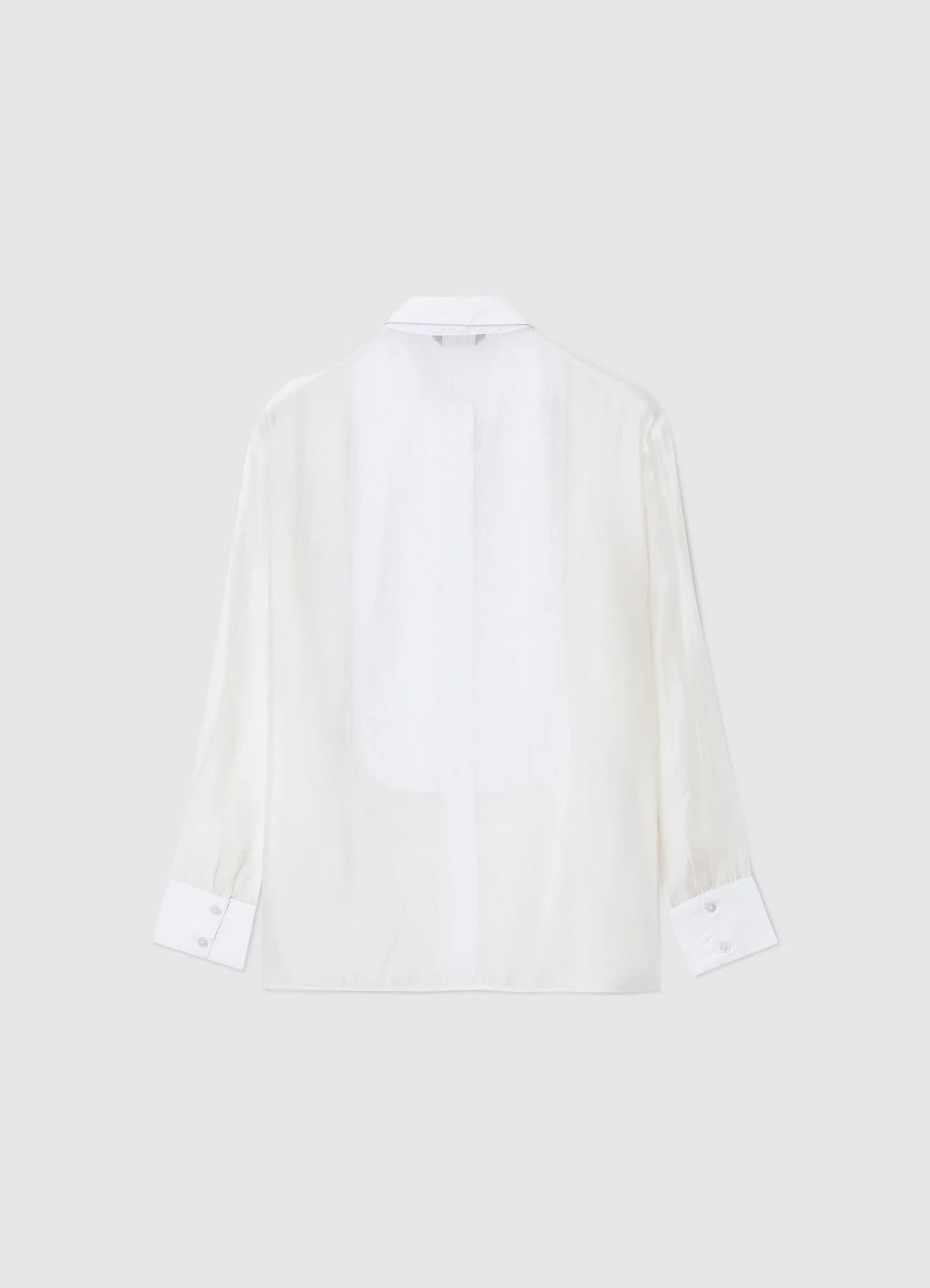 Camicia con plastron bi tessuto - Image 6