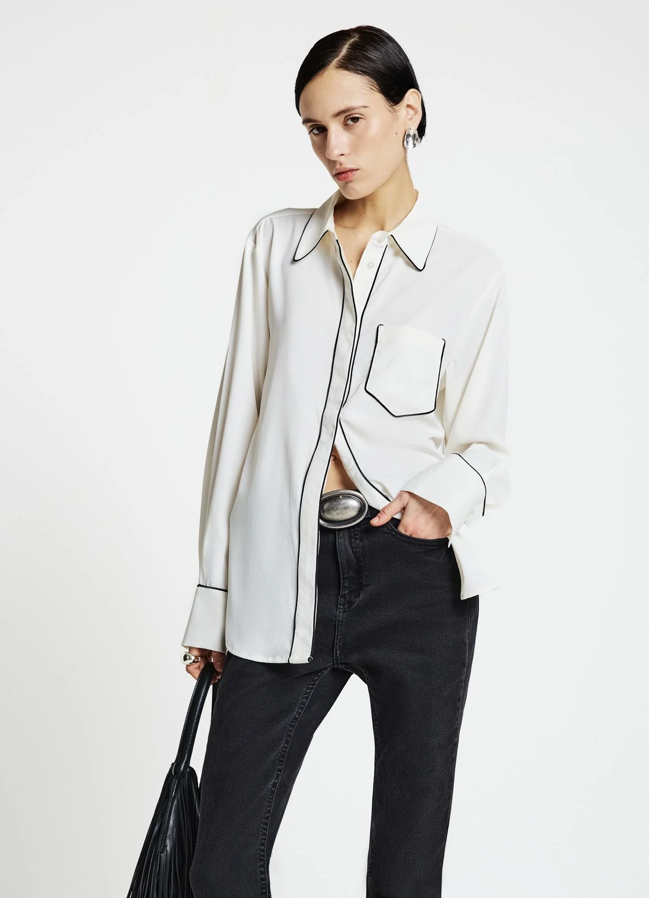 Camicia con profili a contrasto - Image 2