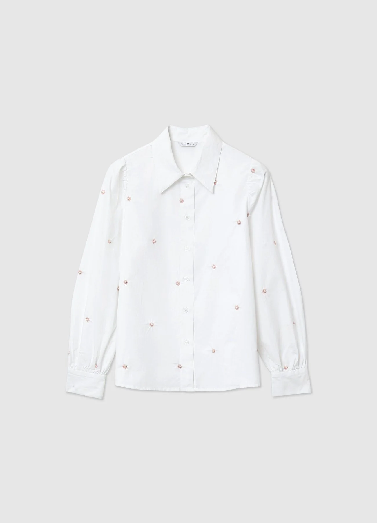 Camicia con ricamo fiori e perle - Image 6
