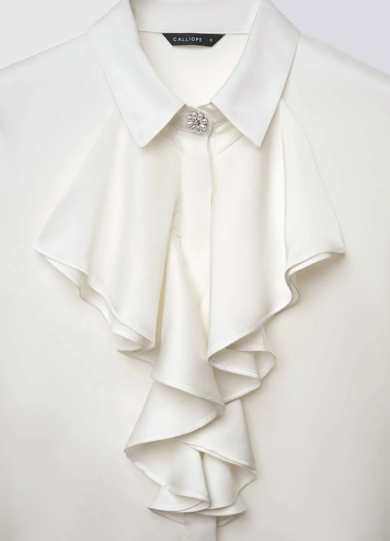 Camicia con rouches e bottoni gioiello - Image 5