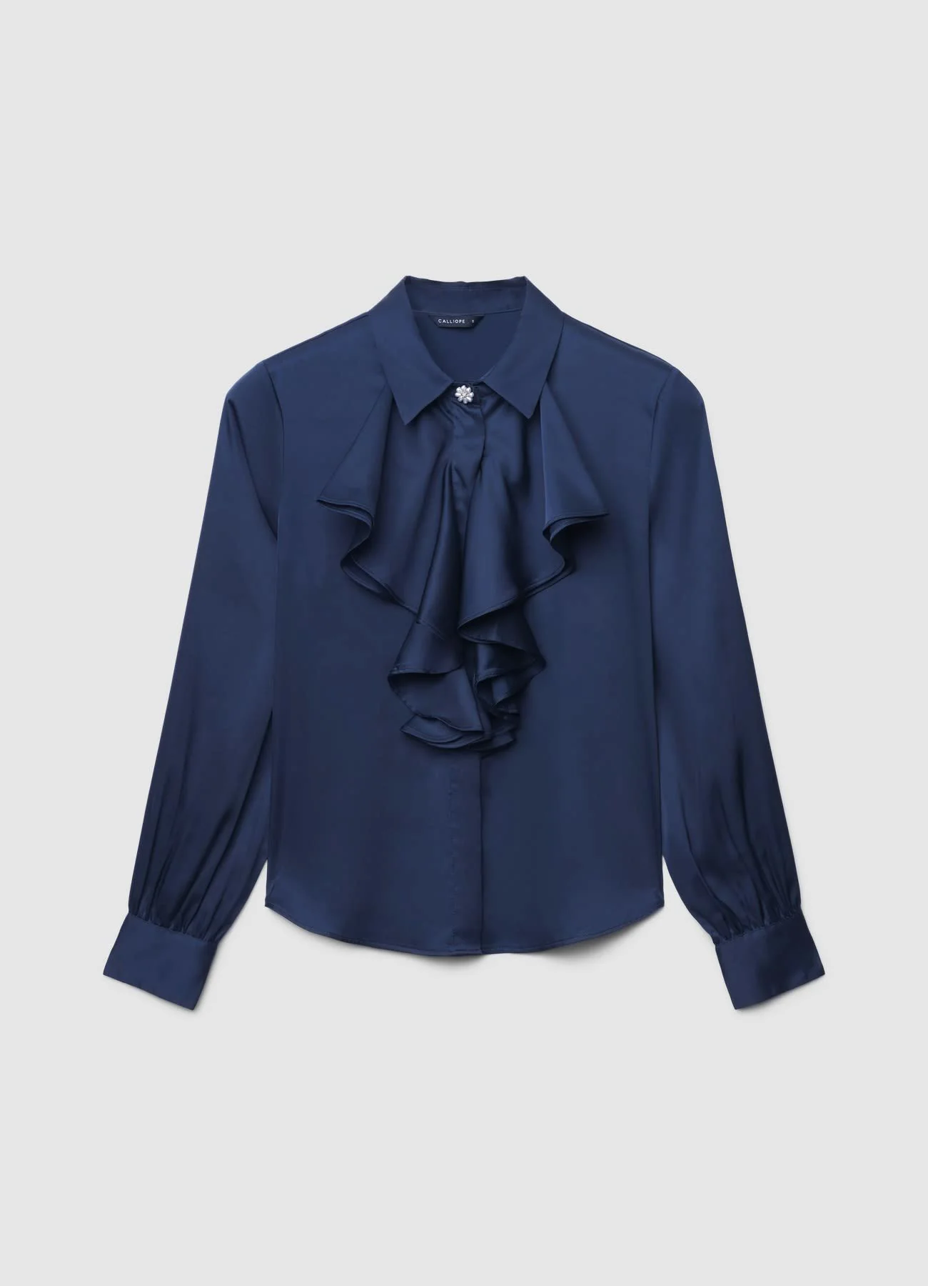 Camicia con rouches e bottoni gioiello - Image 5