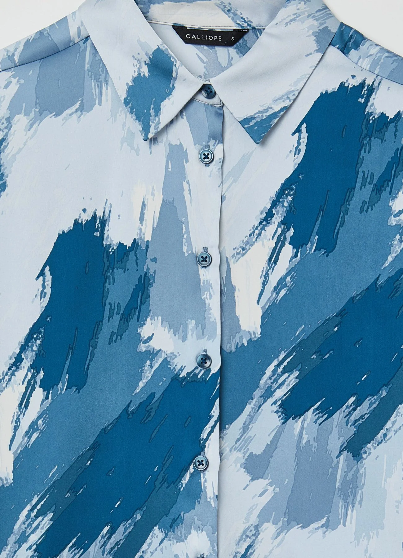 Camicia con stampa astratta similsatin - Image 5