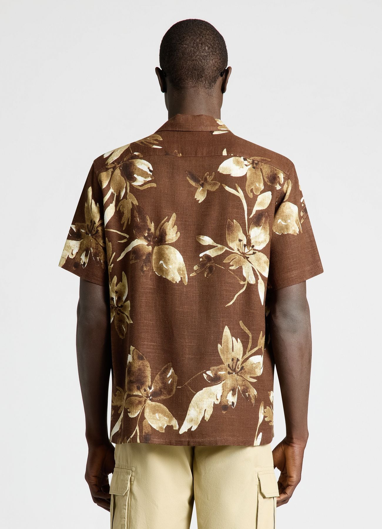 Camicia con stampa floreale misto lino - Image 3