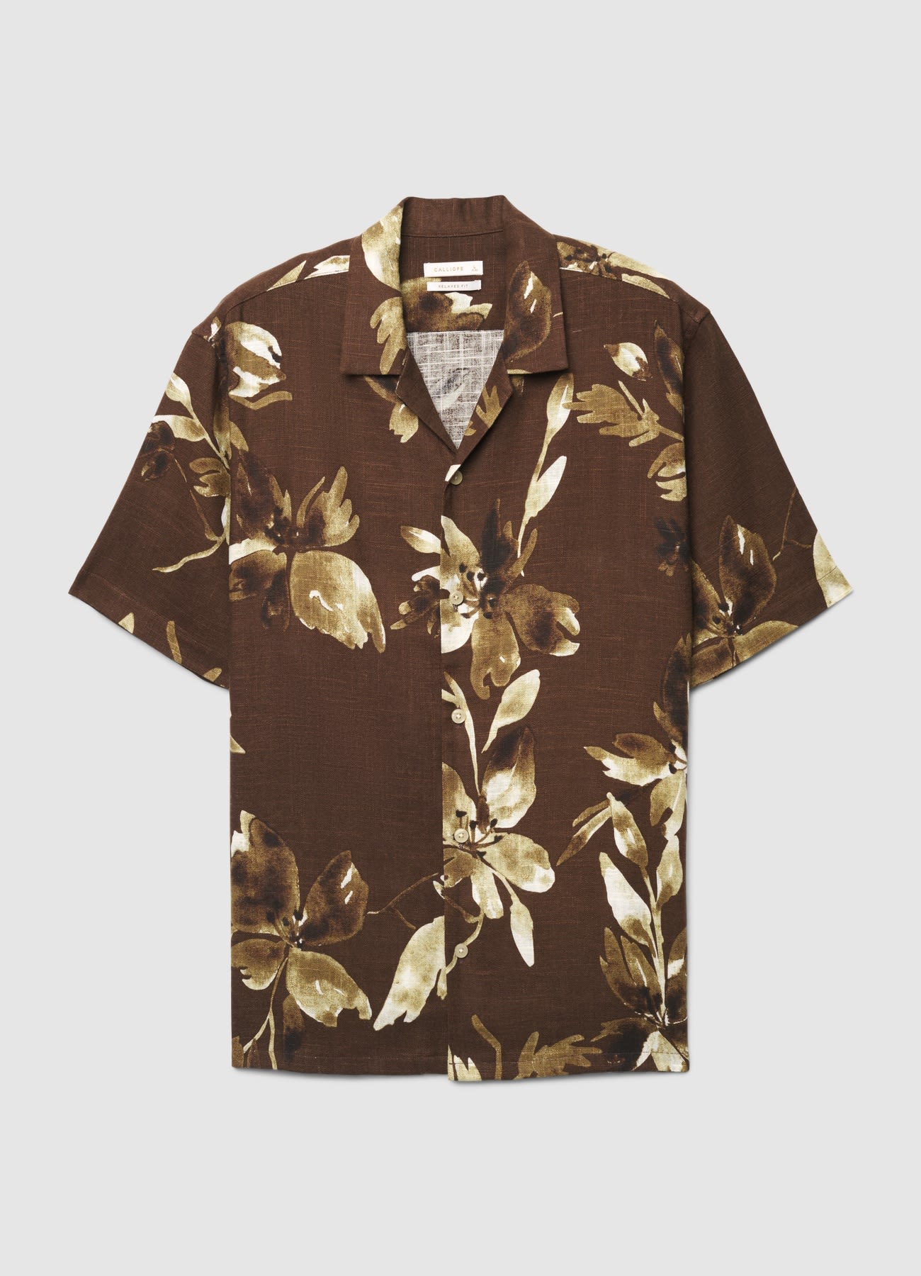 Camicia con stampa floreale misto lino - Image 4