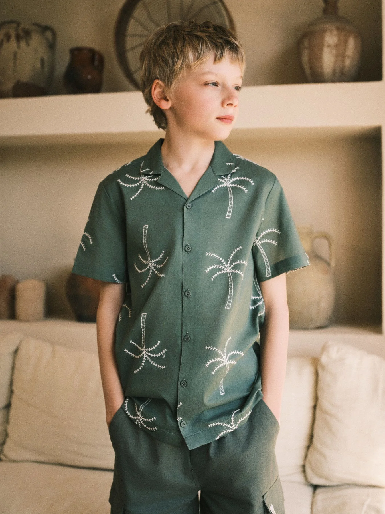 Camicia con stampa palme - Image 4