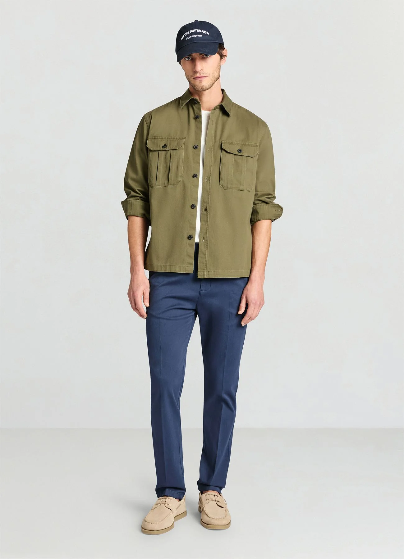 Camicia con tasche in cotone