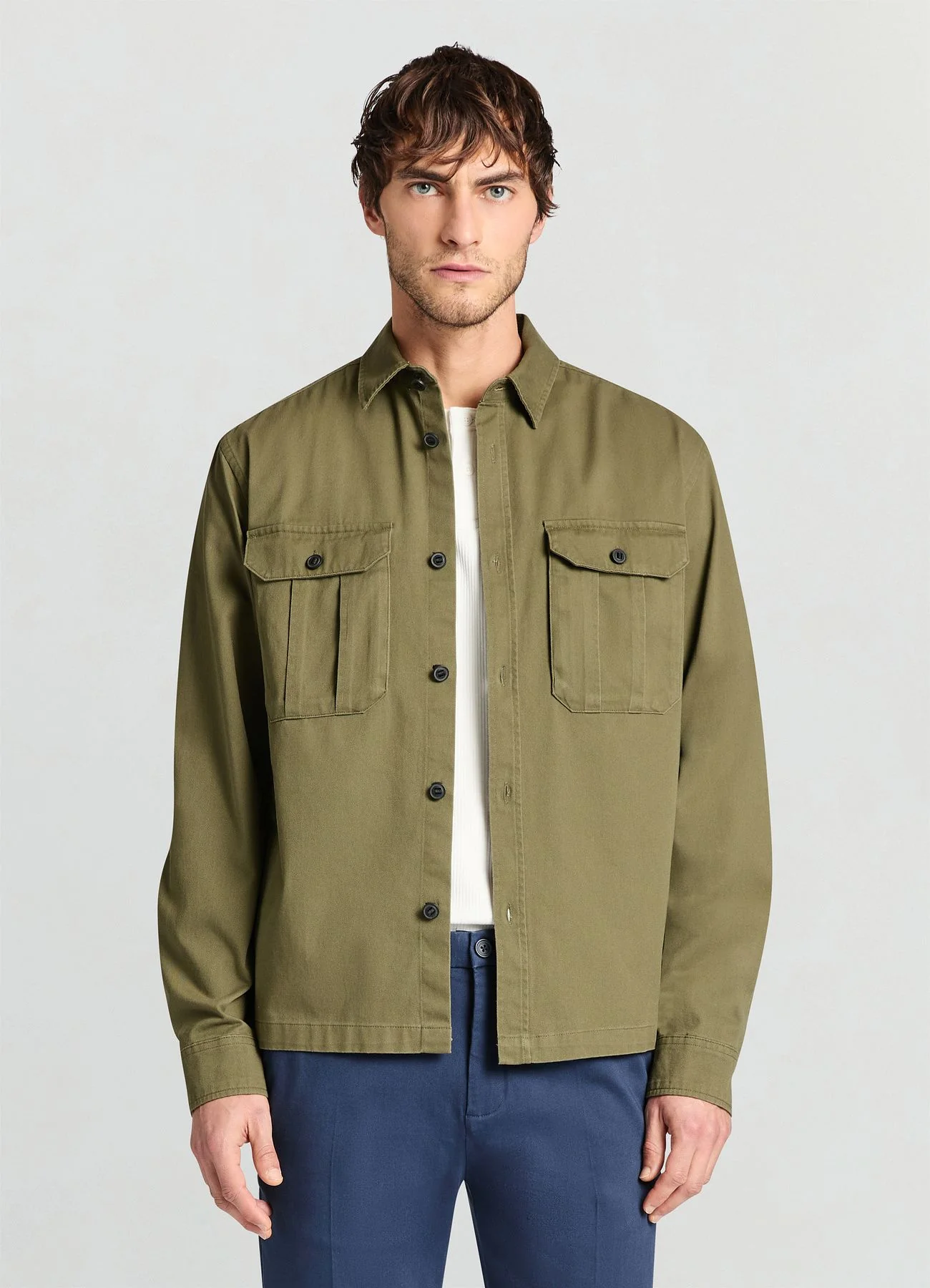 Camicia con tasche in cotone - Image 3