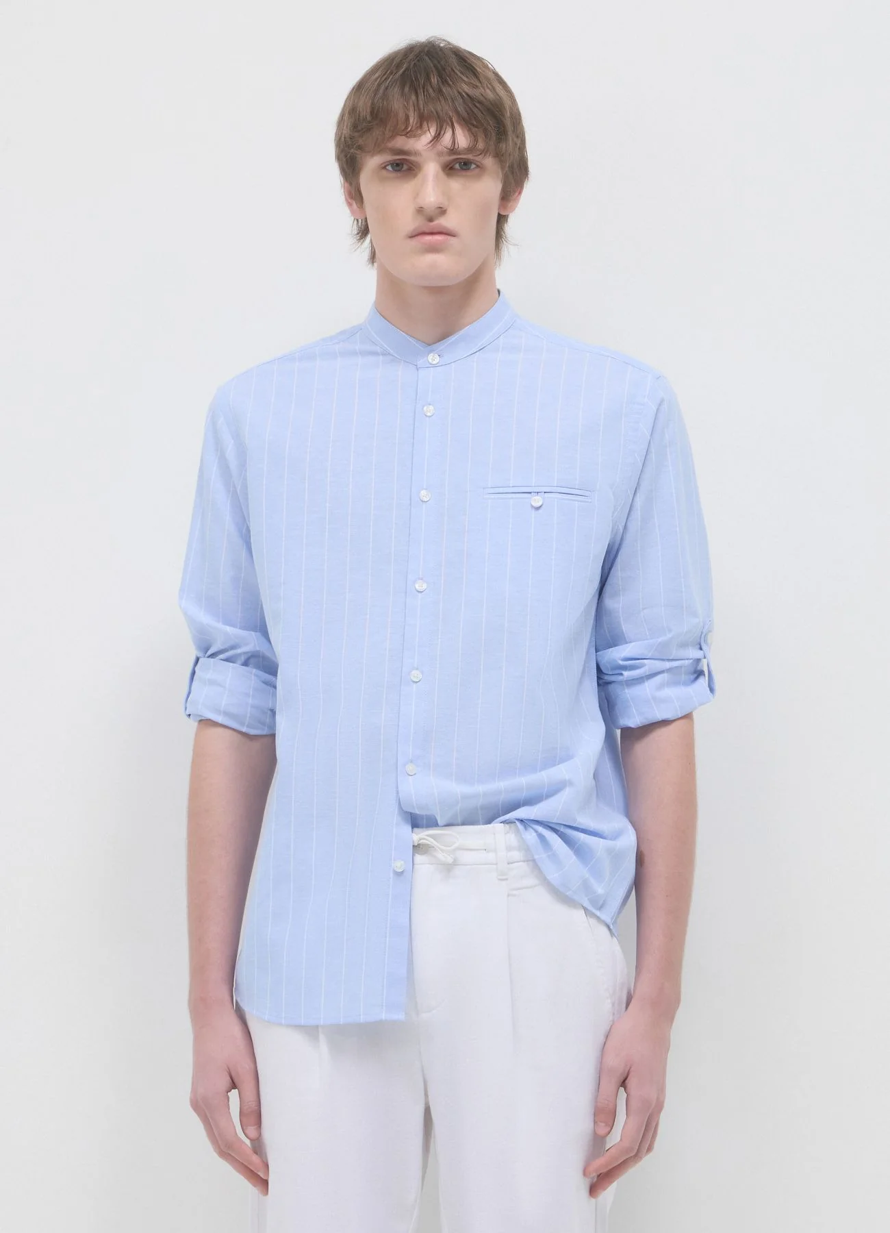 Camicia coreana a righe - Image 2