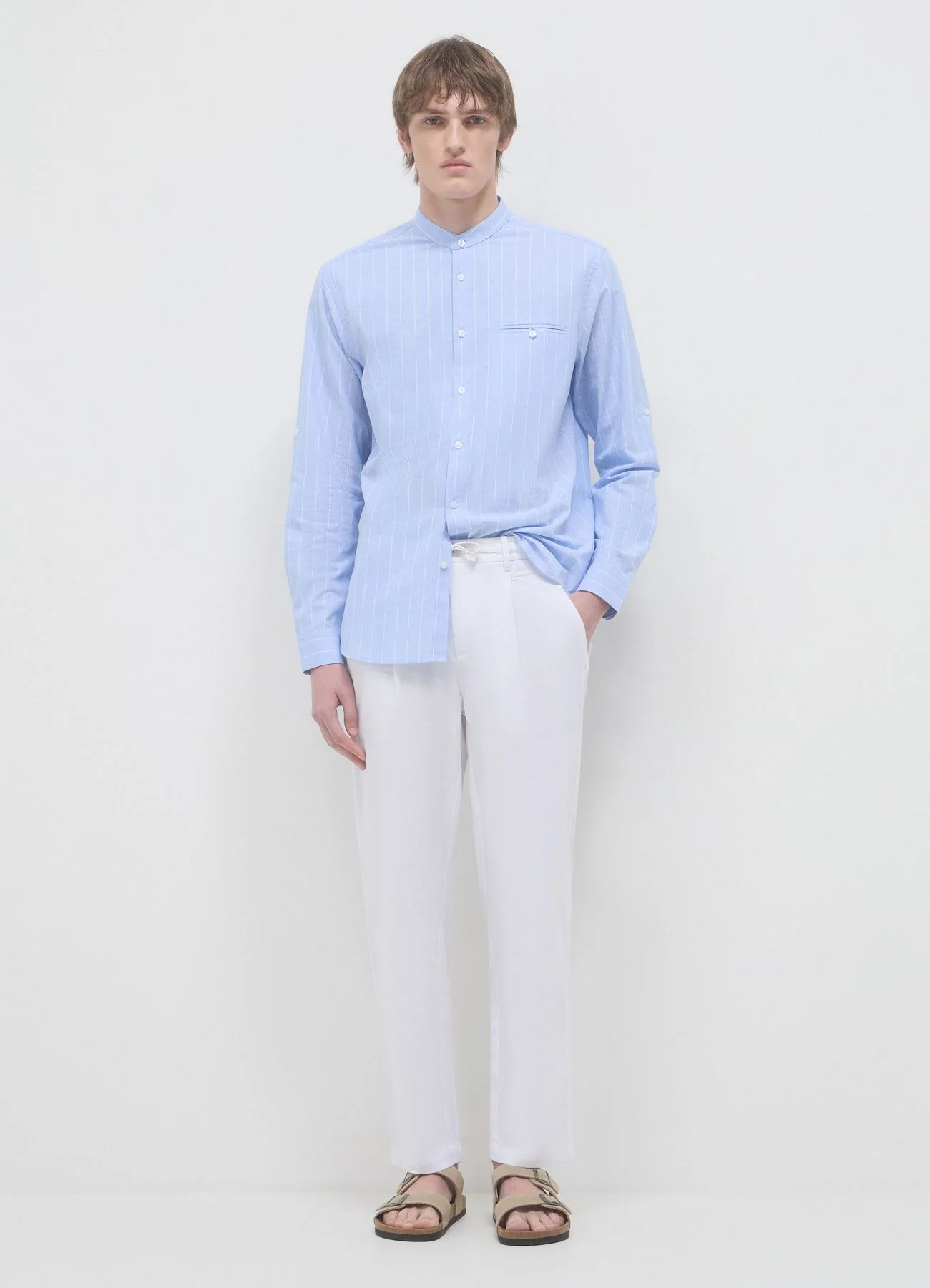 Camicia coreana a righe - Image 3