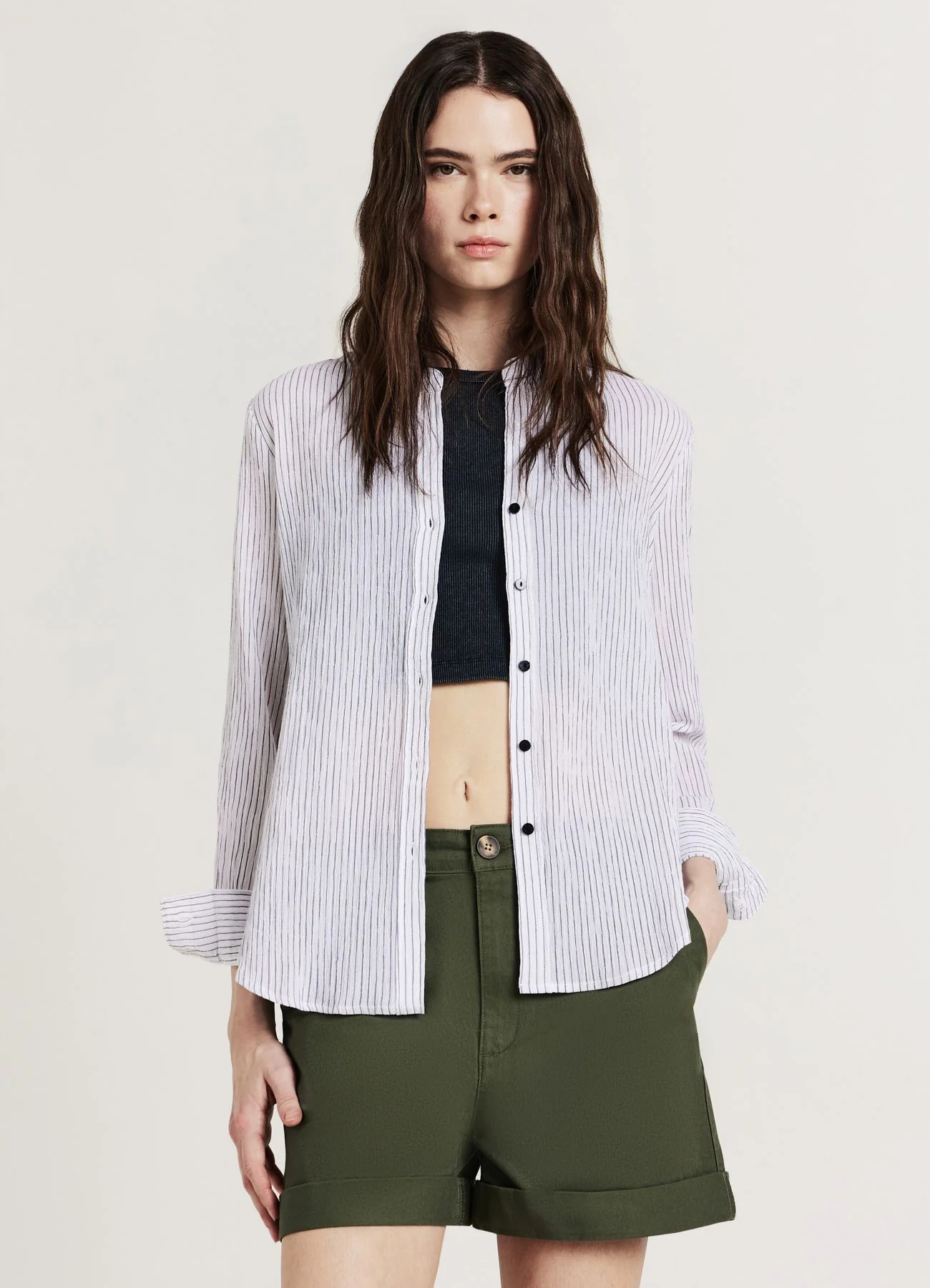 Camicia coreana a righe - Image 2