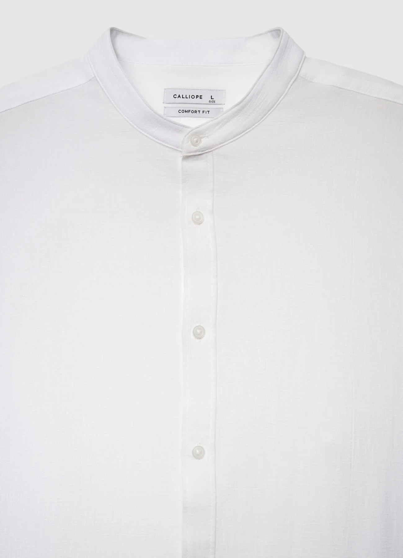 Camicia coreana a tinta unita - Image 4