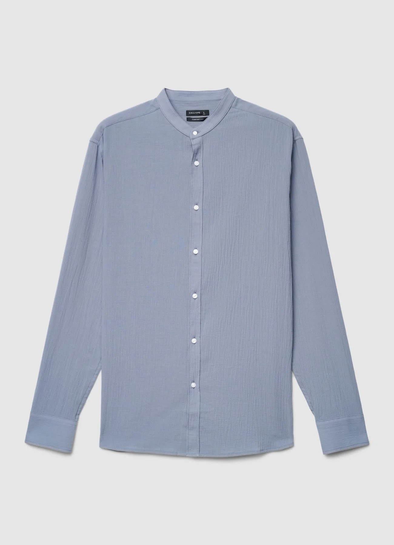 Camicia coreana a tinta unita - Image 6