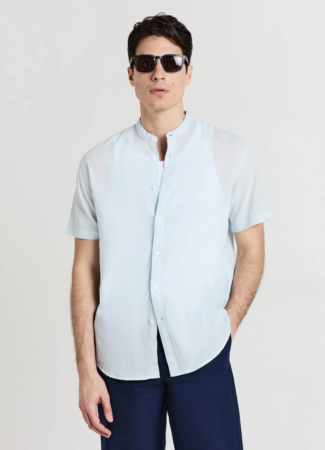 Camicia coreana cotone crinkle - Image 3