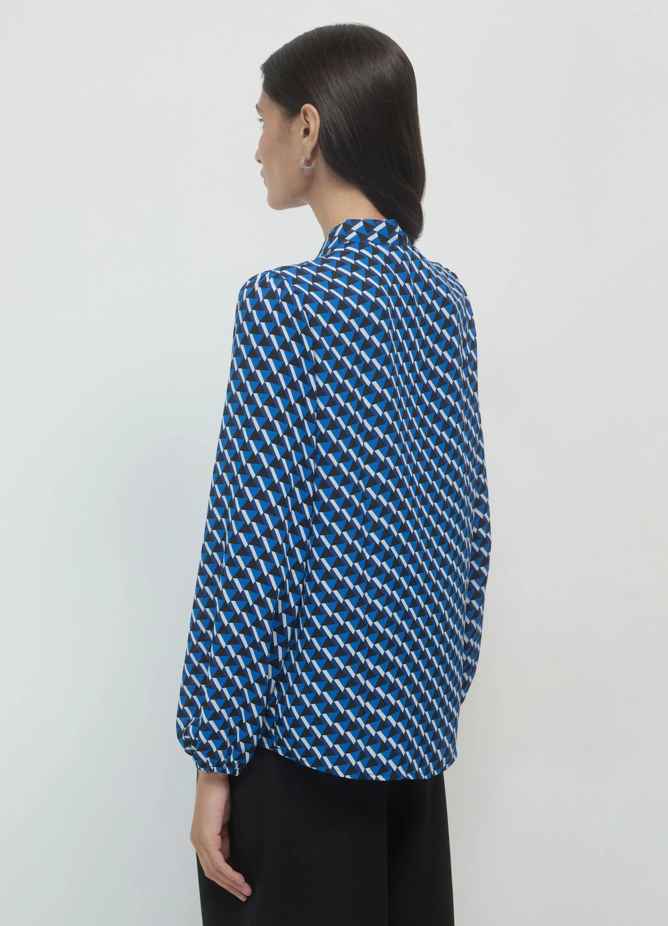 Camicia coreana fantasia con cravattino - Image 3