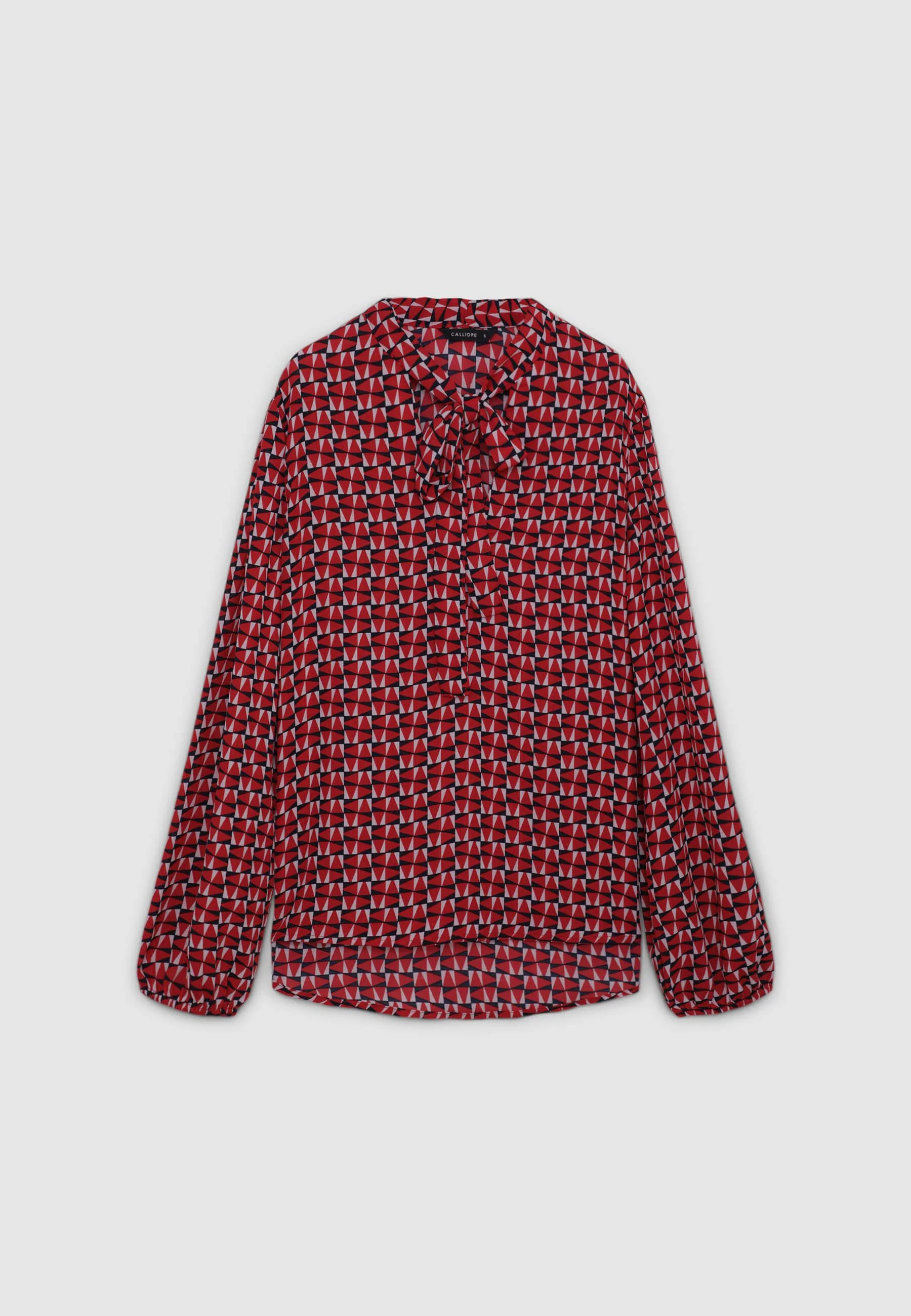 Camicia coreana fantasia con cravattino - Image 4