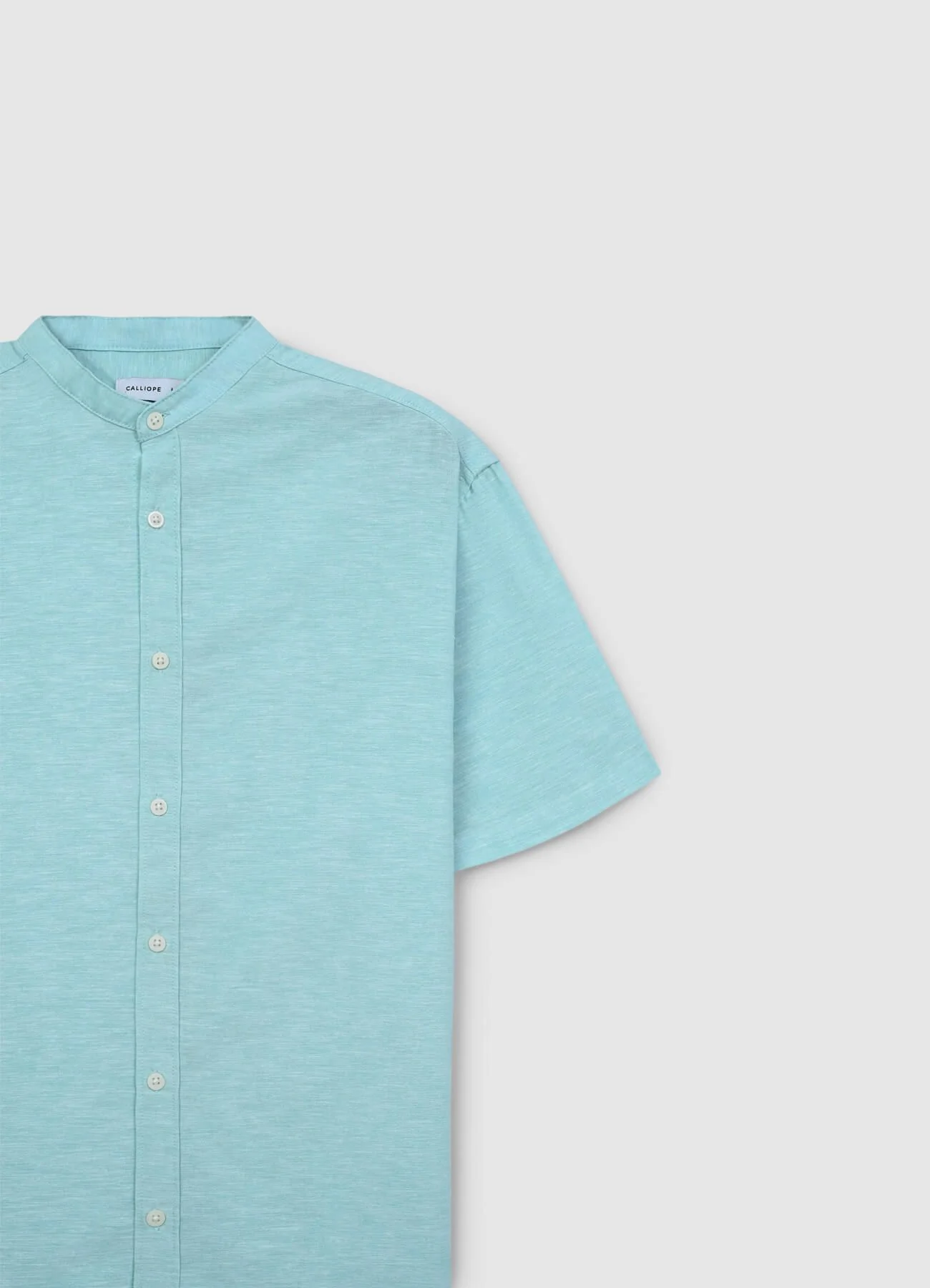 Camicia coreana misto lino - Image 5