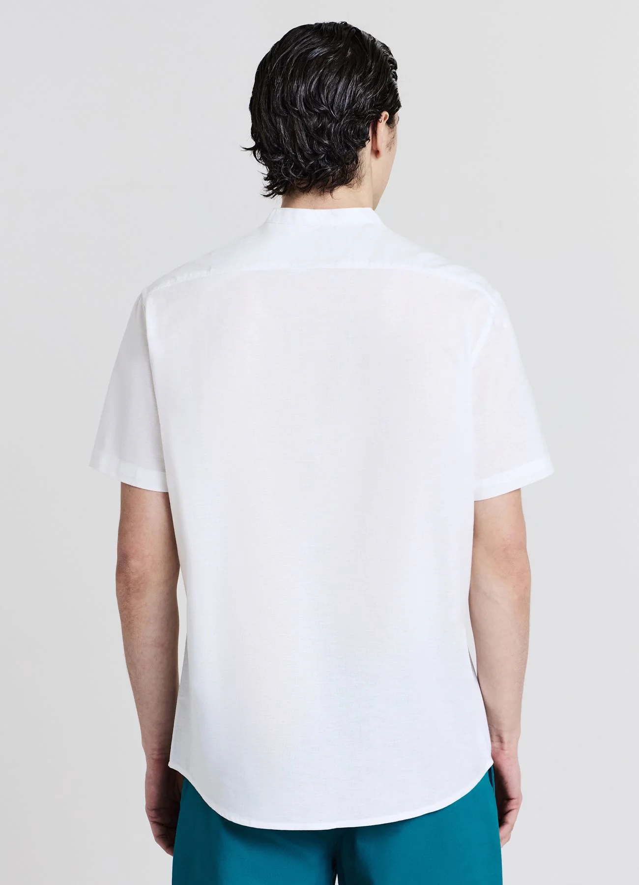 Camicia coreana misto lino - Image 2