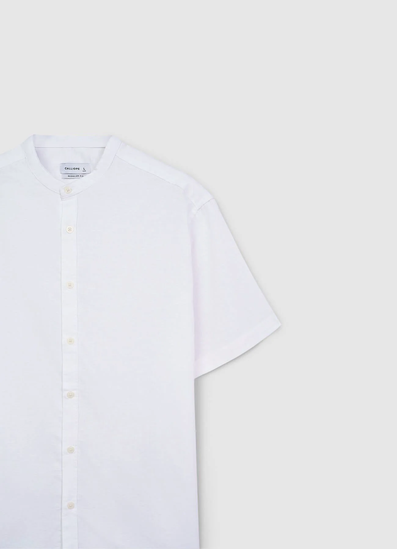 Camicia coreana misto lino - Image 4