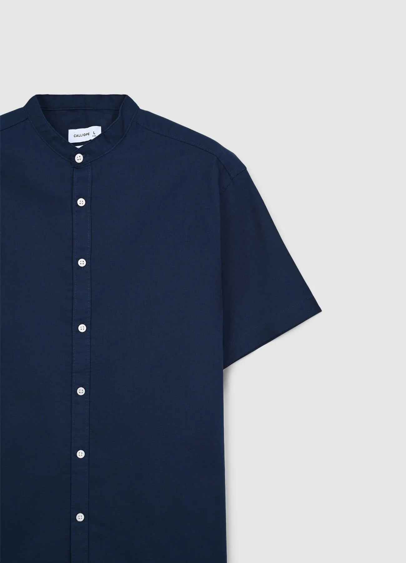 Camicia coreana misto lino - Image 6