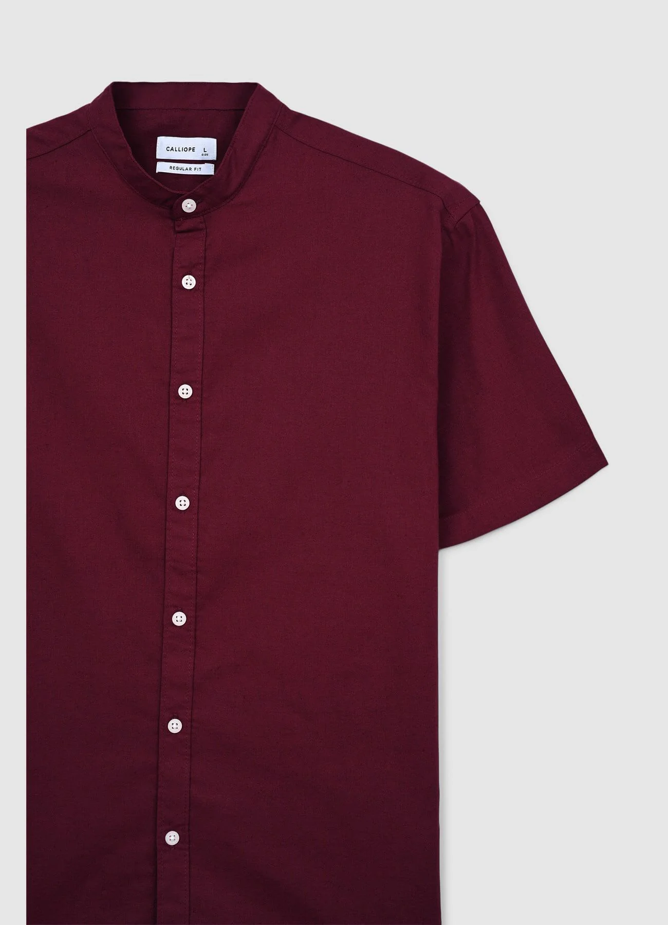 Camicia coreana misto lino - Image 6