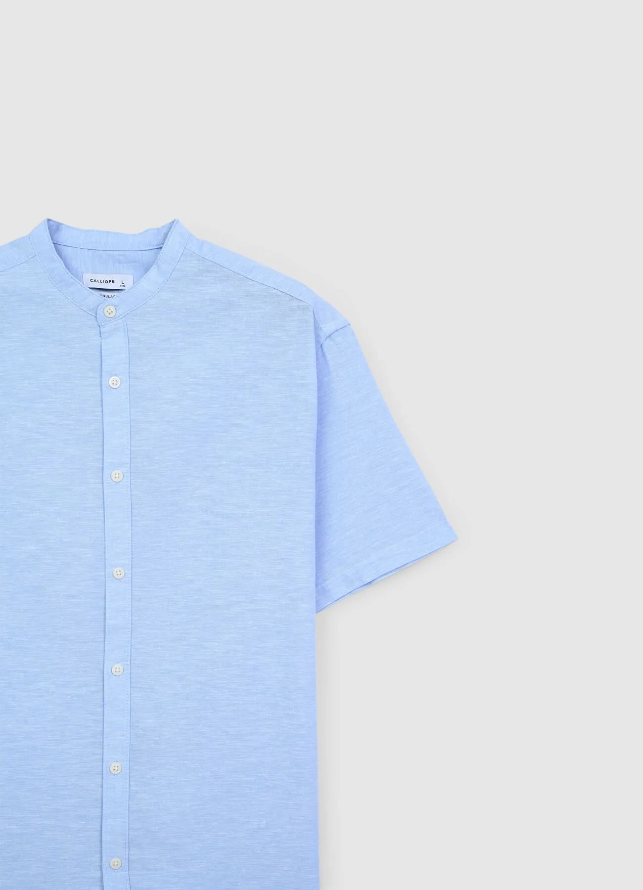 Camicia coreana misto lino - Image 6