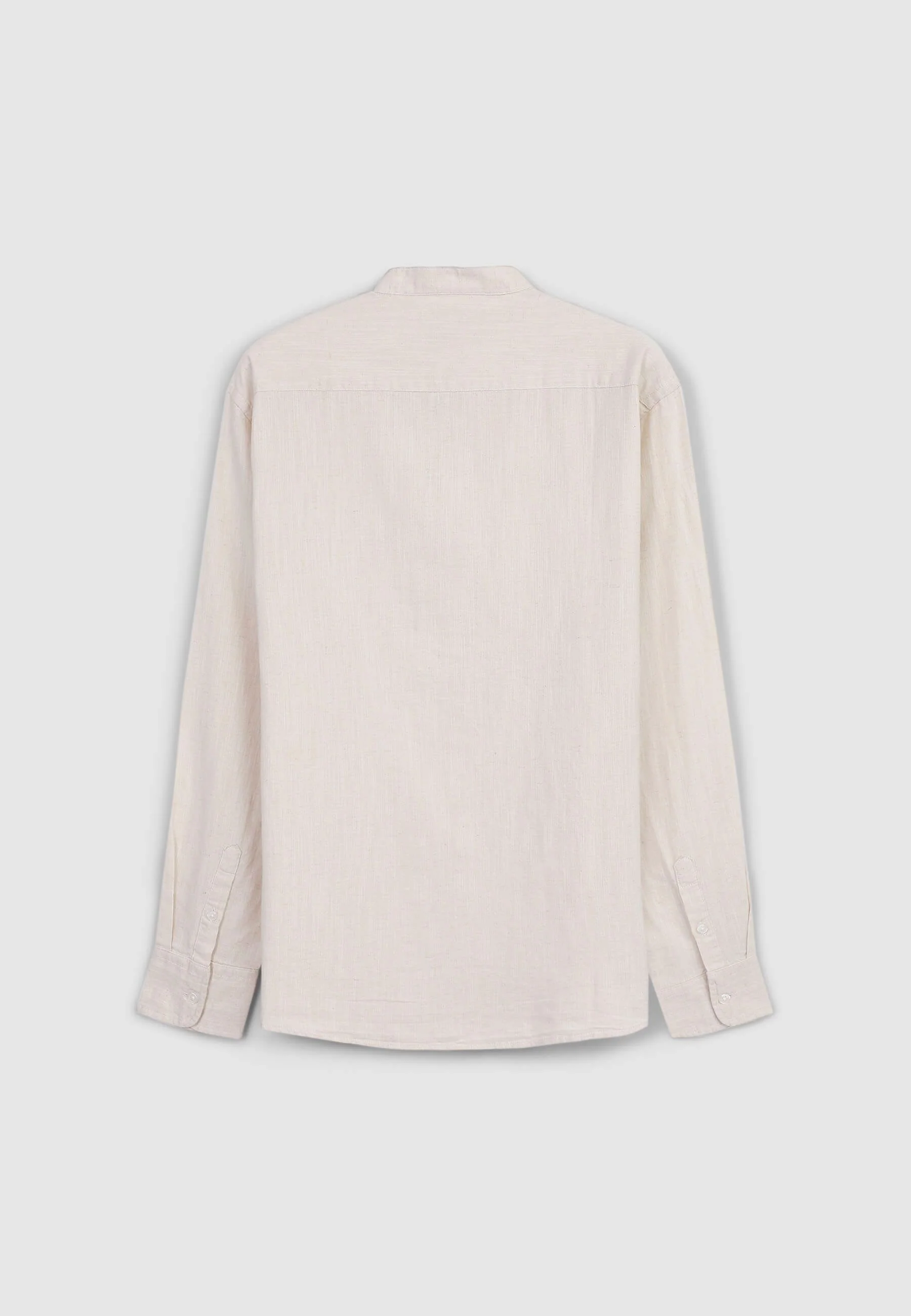 Camicia coreana misto lino - Image 5