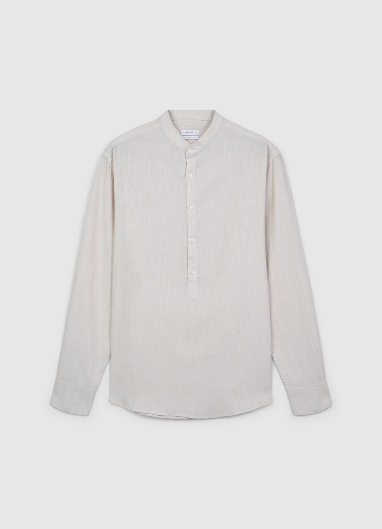 Camicia coreana misto lino - Image 4