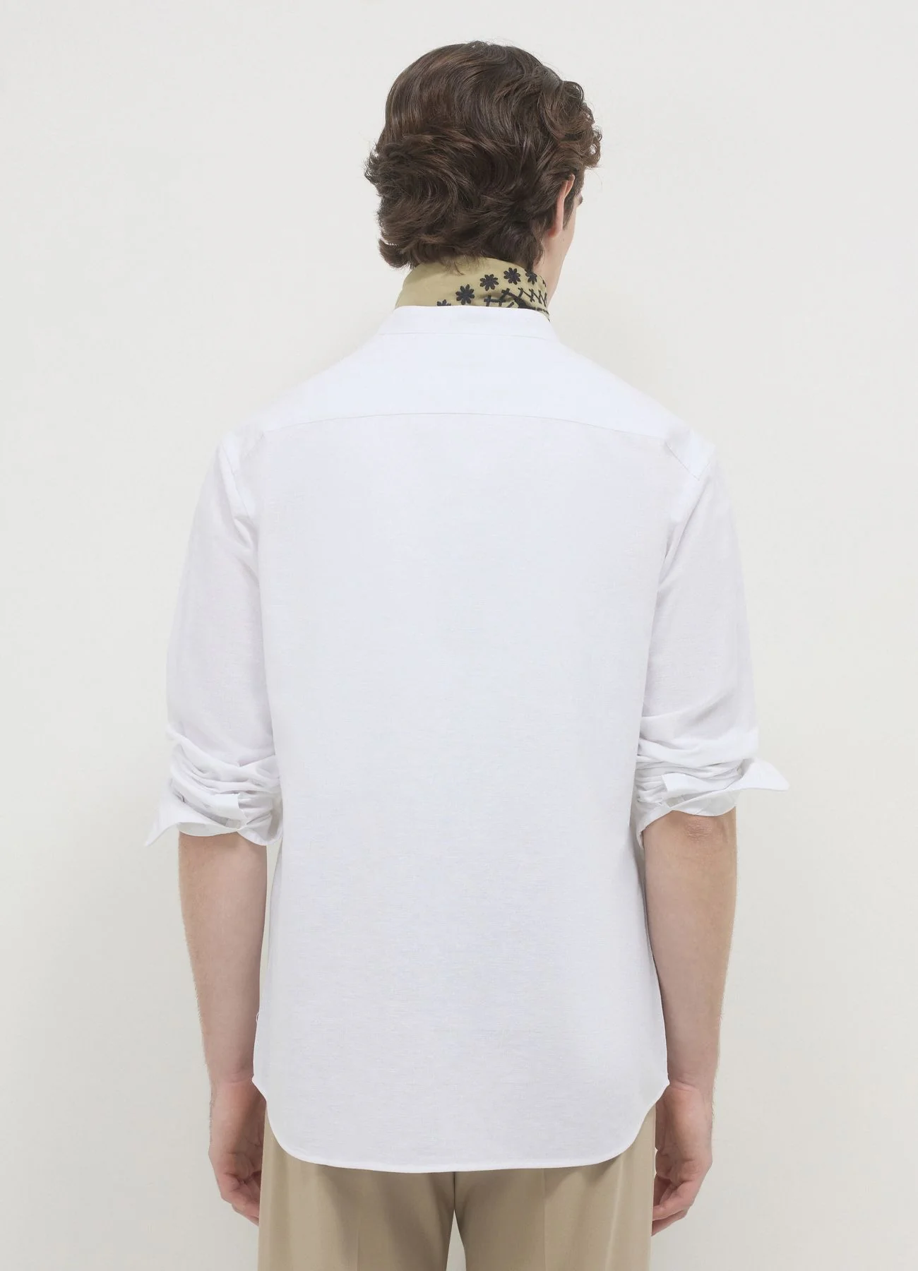 Camicia coreana misto lino - Image 2