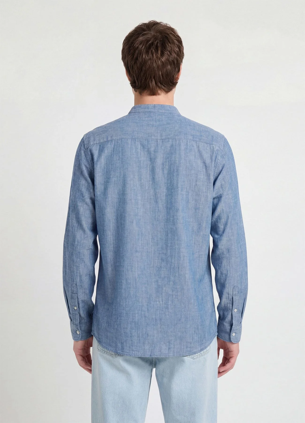 Camicia coreana misto lino