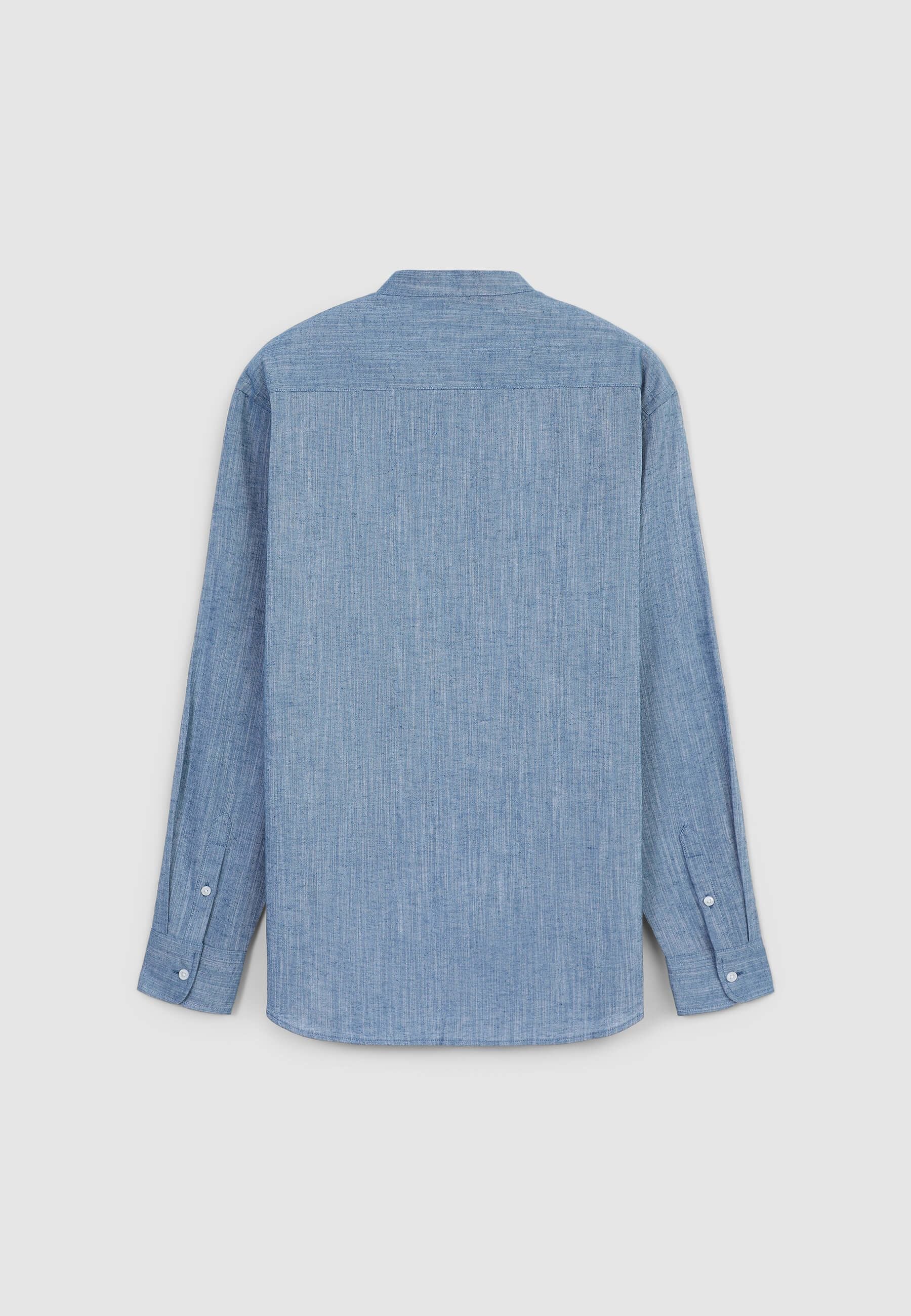 Camicia coreana misto lino - Image 5