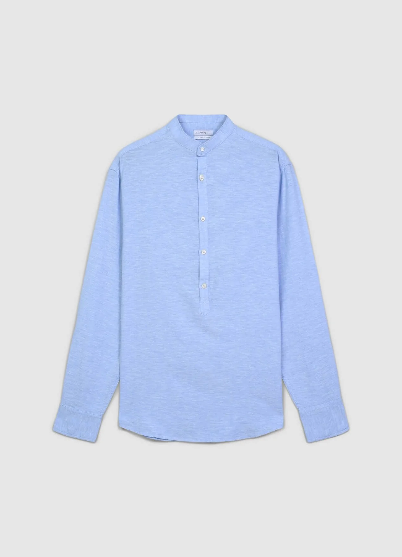 Camicia coreana misto lino - Image 4