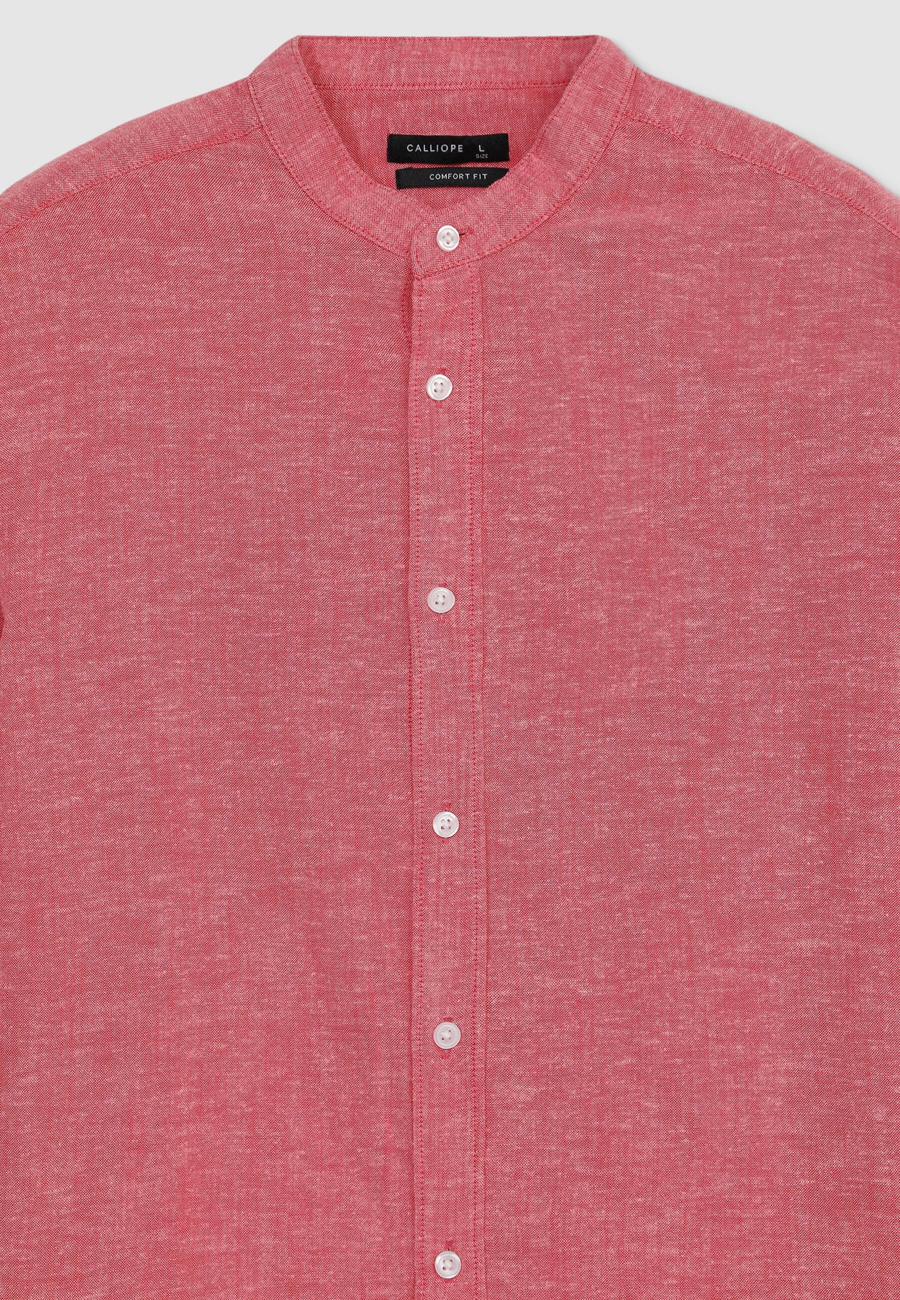 Camicia coreana misto lino - Image 6