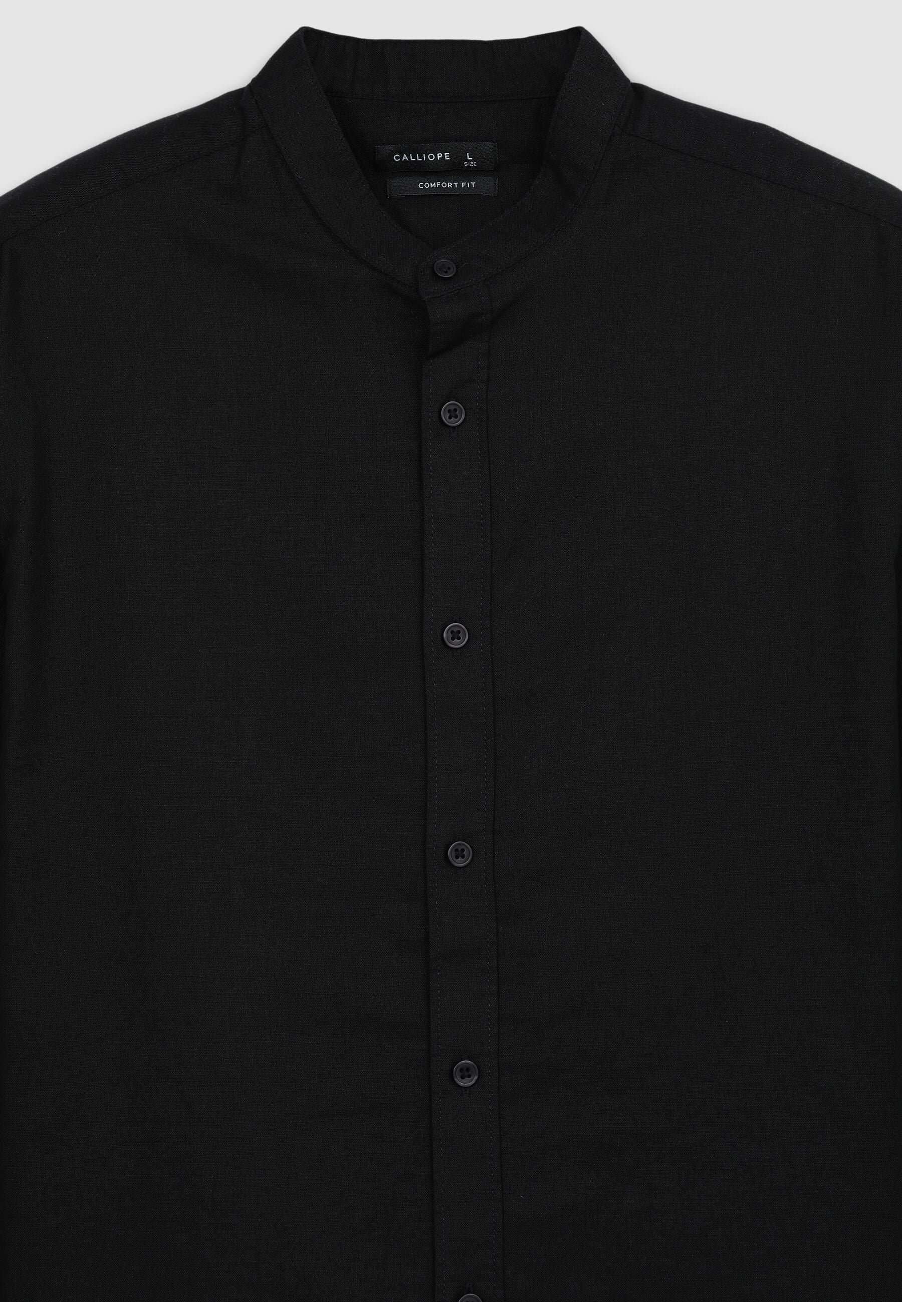 Camicia coreana misto lino - Image 6