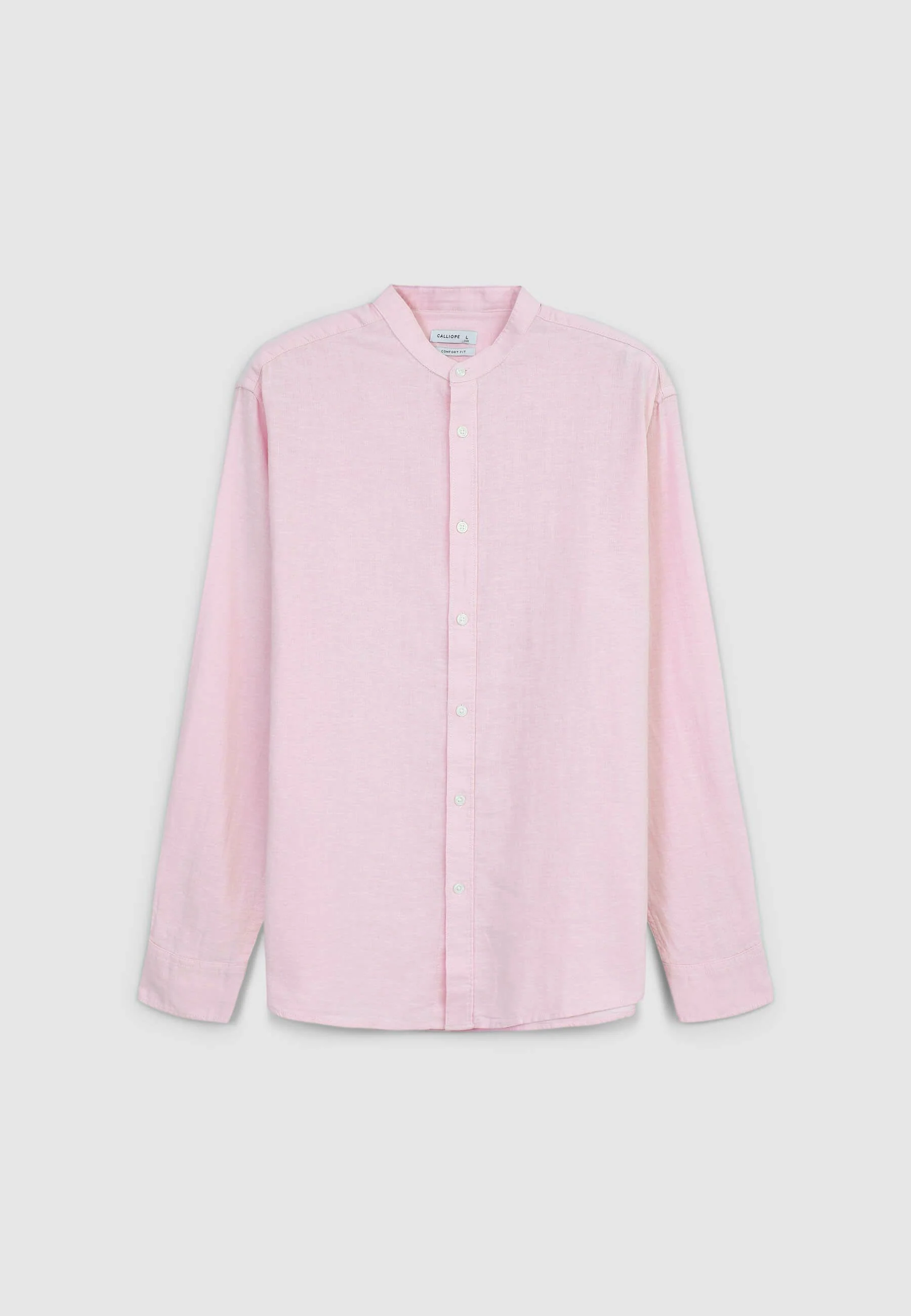 Camicia coreana misto lino - Image 5