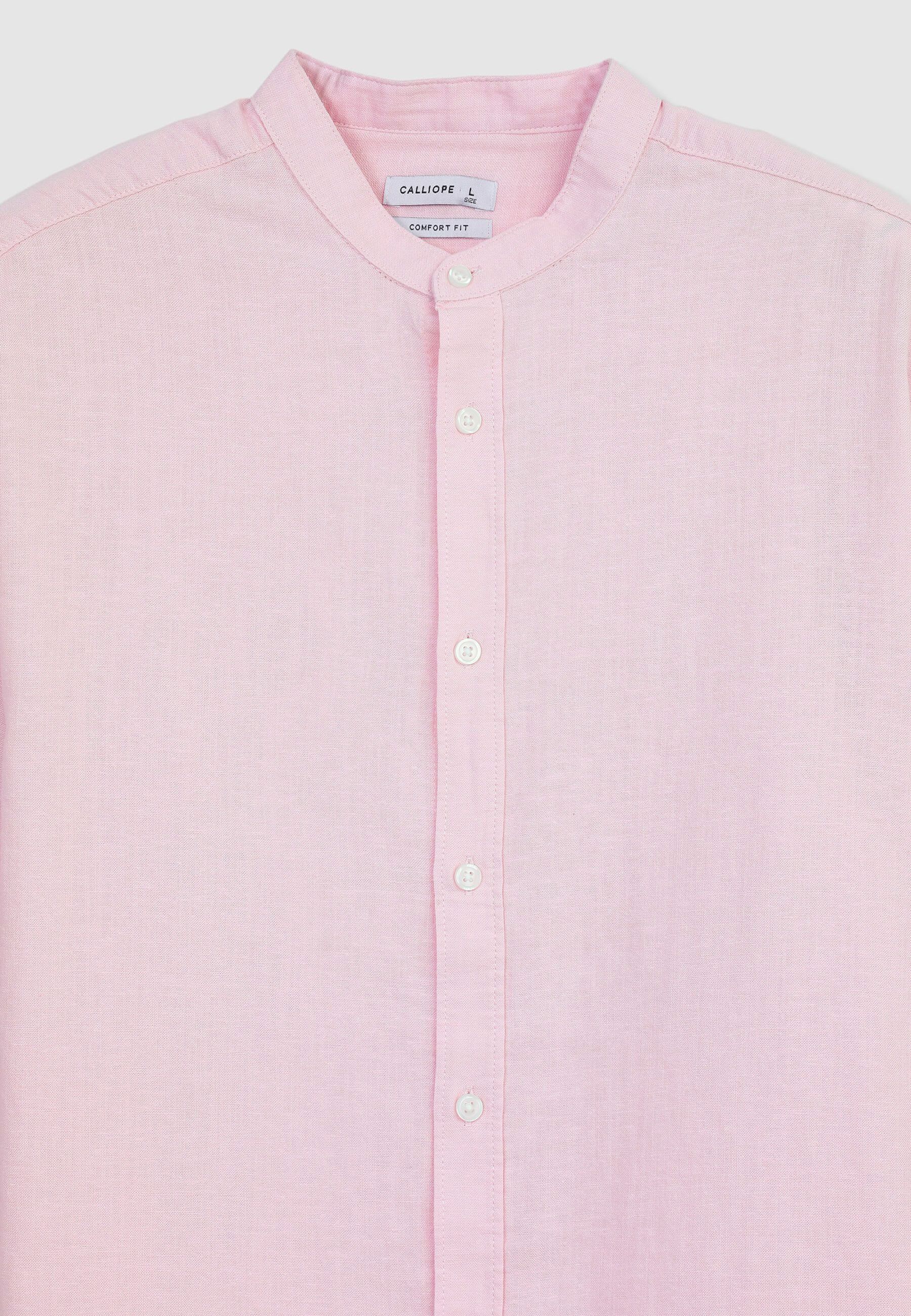 Camicia coreana misto lino - Image 6