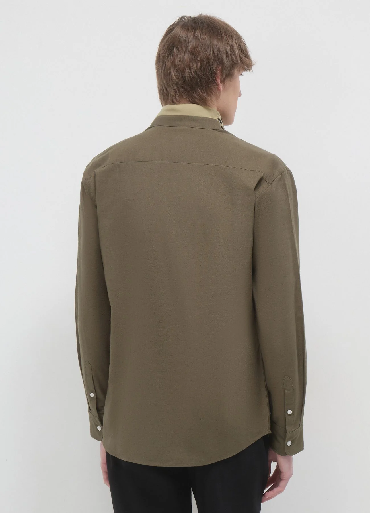 Camicia coreana misto lino