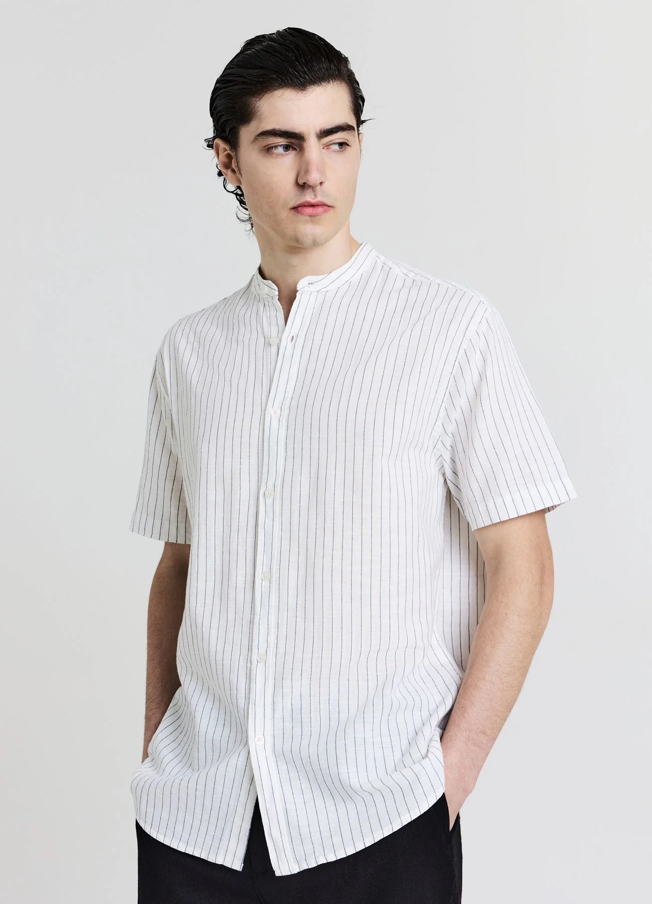 Camicia coreana rigata - Image 3