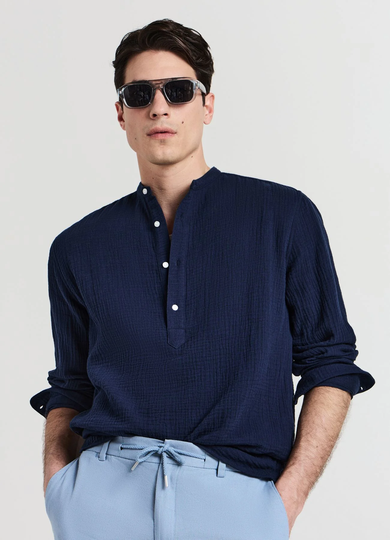 Camicia coreana tessuto goffrato - Image 3