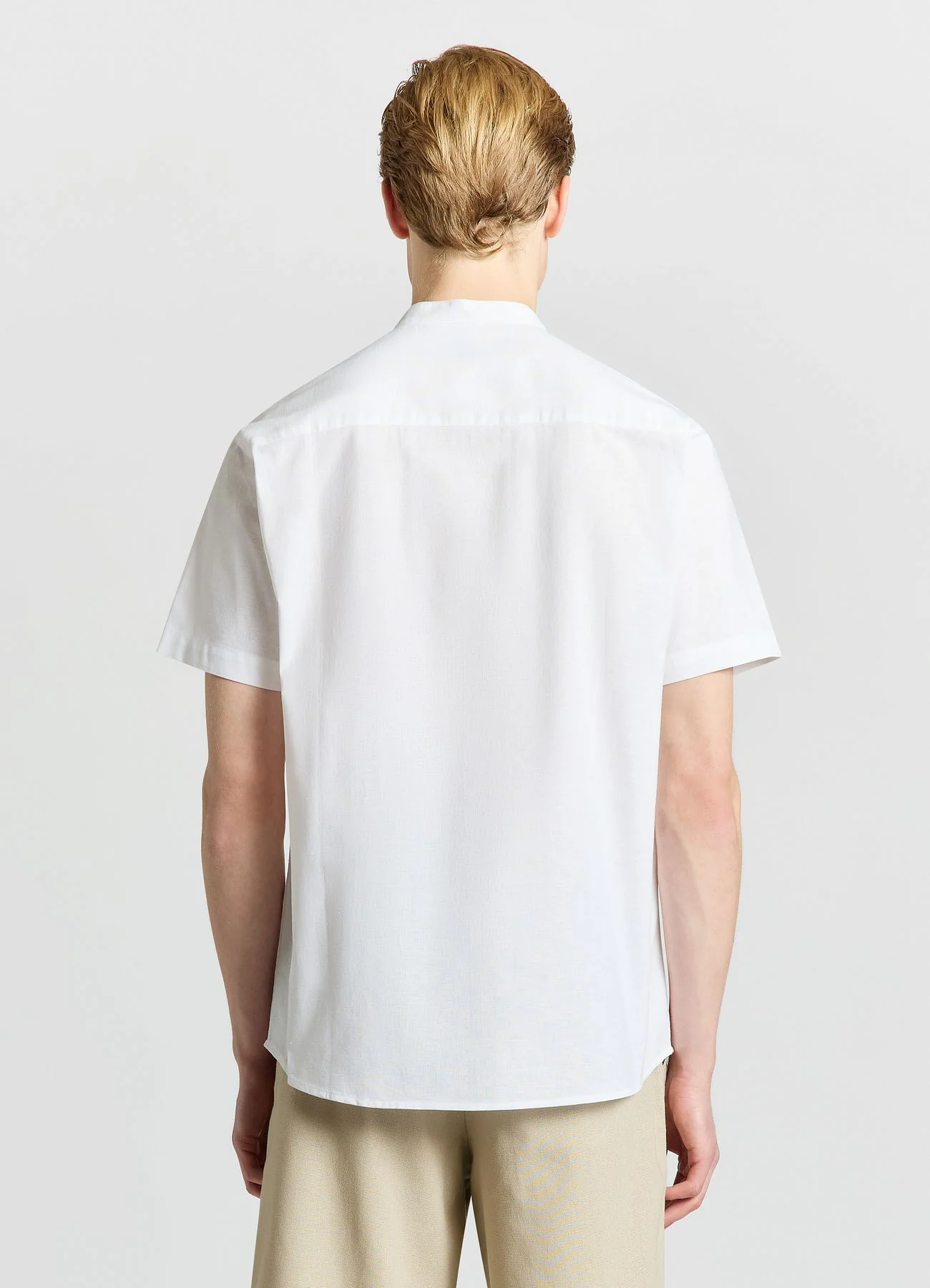 Camicia coreana tinta unita - Image 2