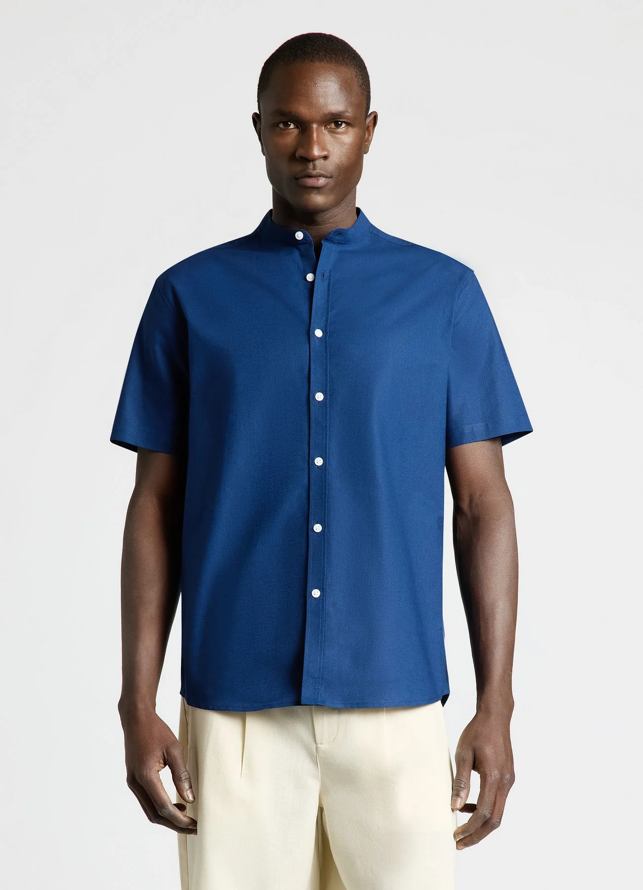 Camicia coreana tinta unita