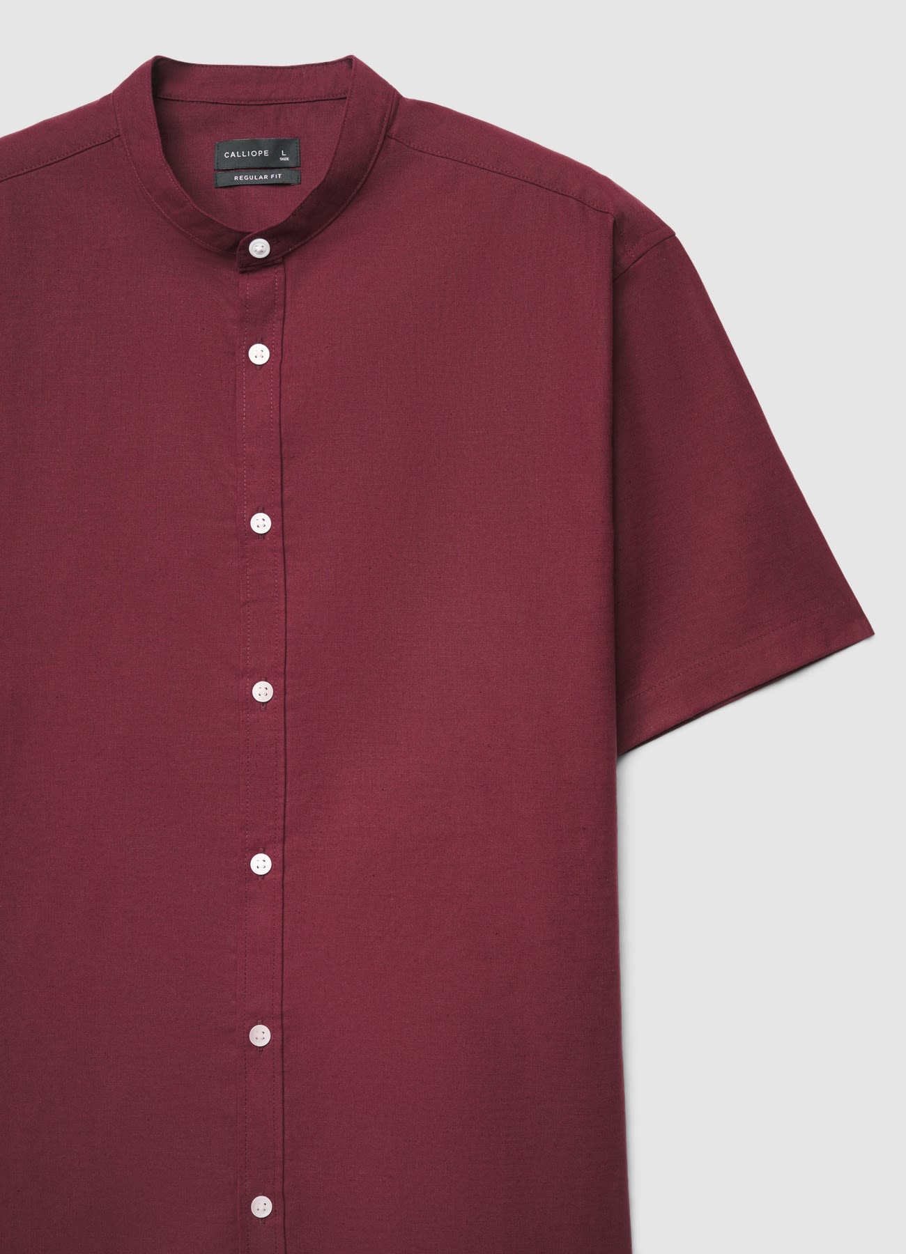 Camicia coreana tinta unita - Image 5