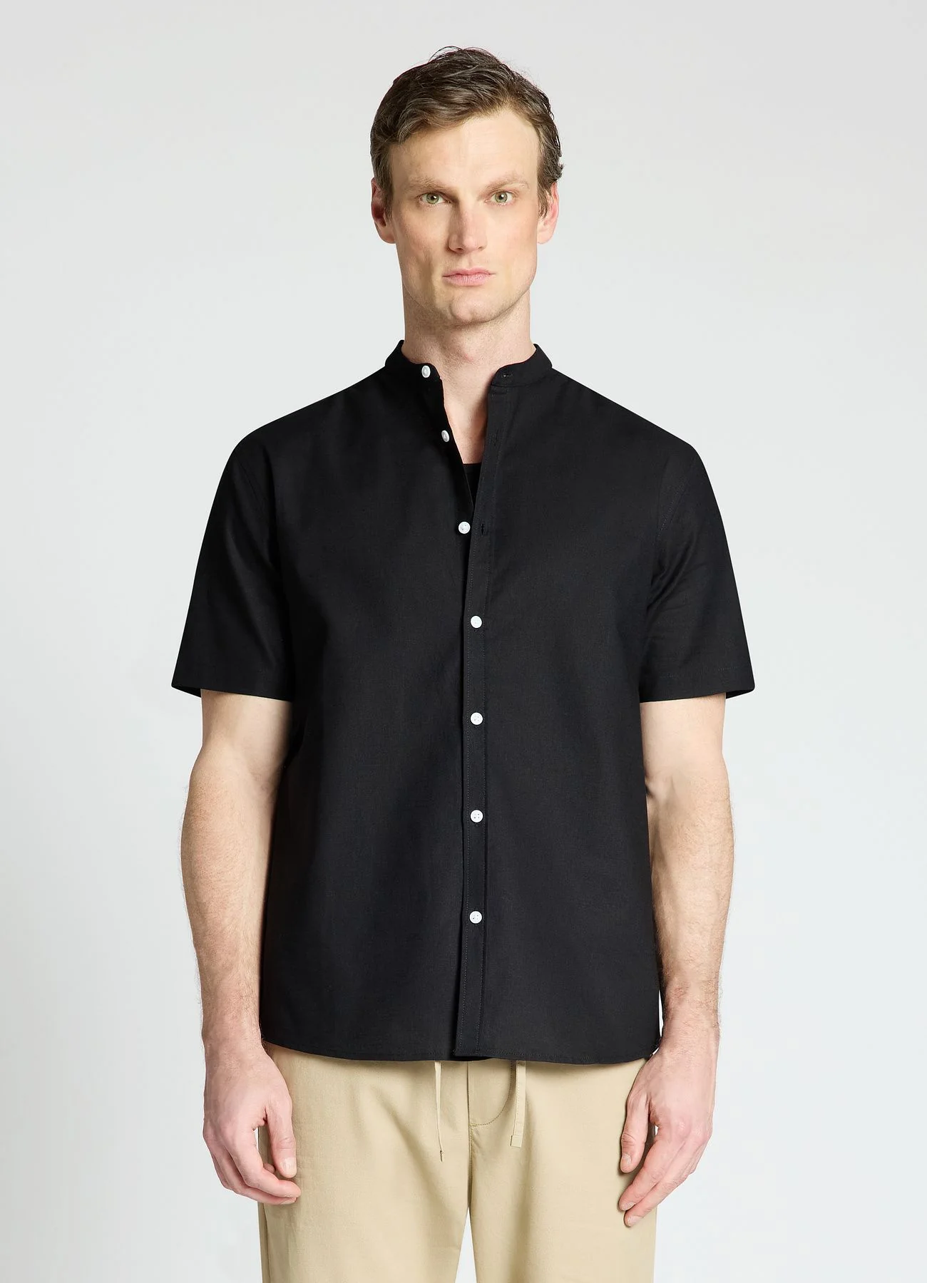 Camicia coreana tinta unita