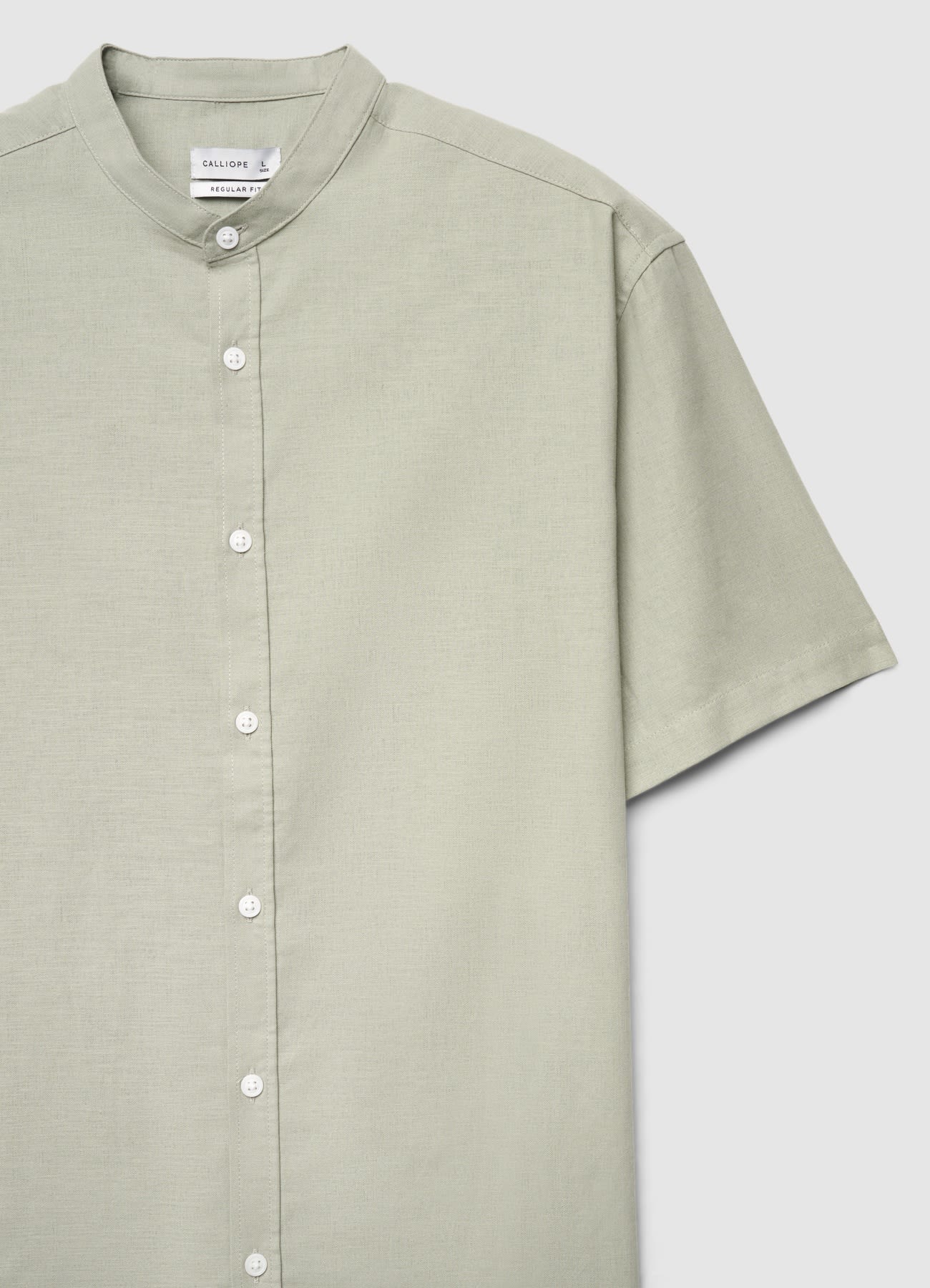 Camicia coreana tinta unita - Image 5