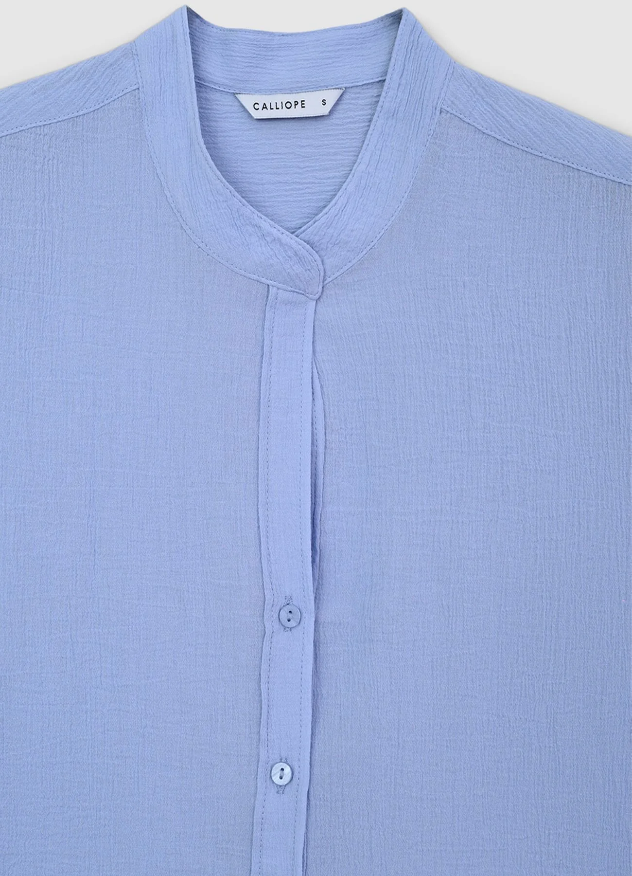 Camicia coreana tinta unita - Image 6
