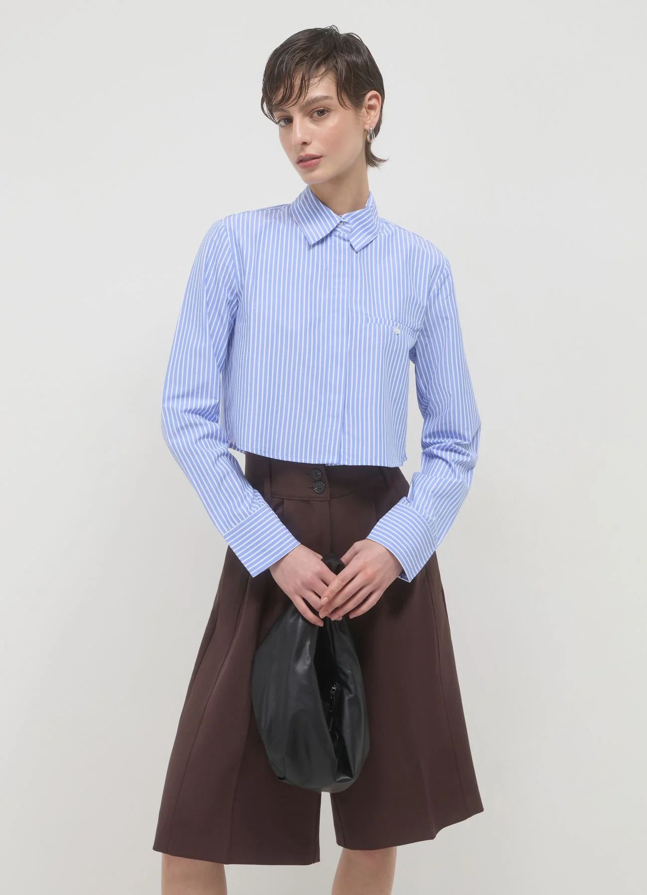 Camicia crop a righe - Image 3