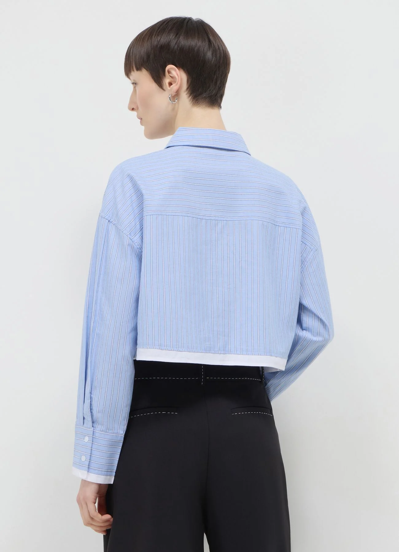 Camicia crop a righe - Image 2