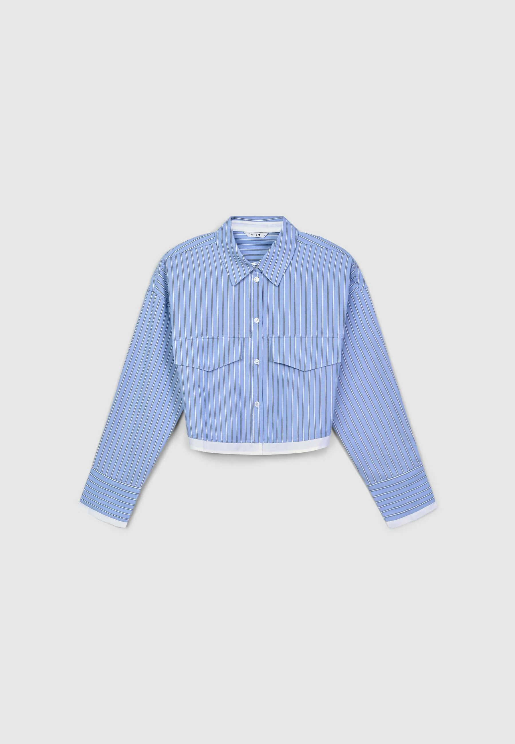Camicia crop a righe - Image 4