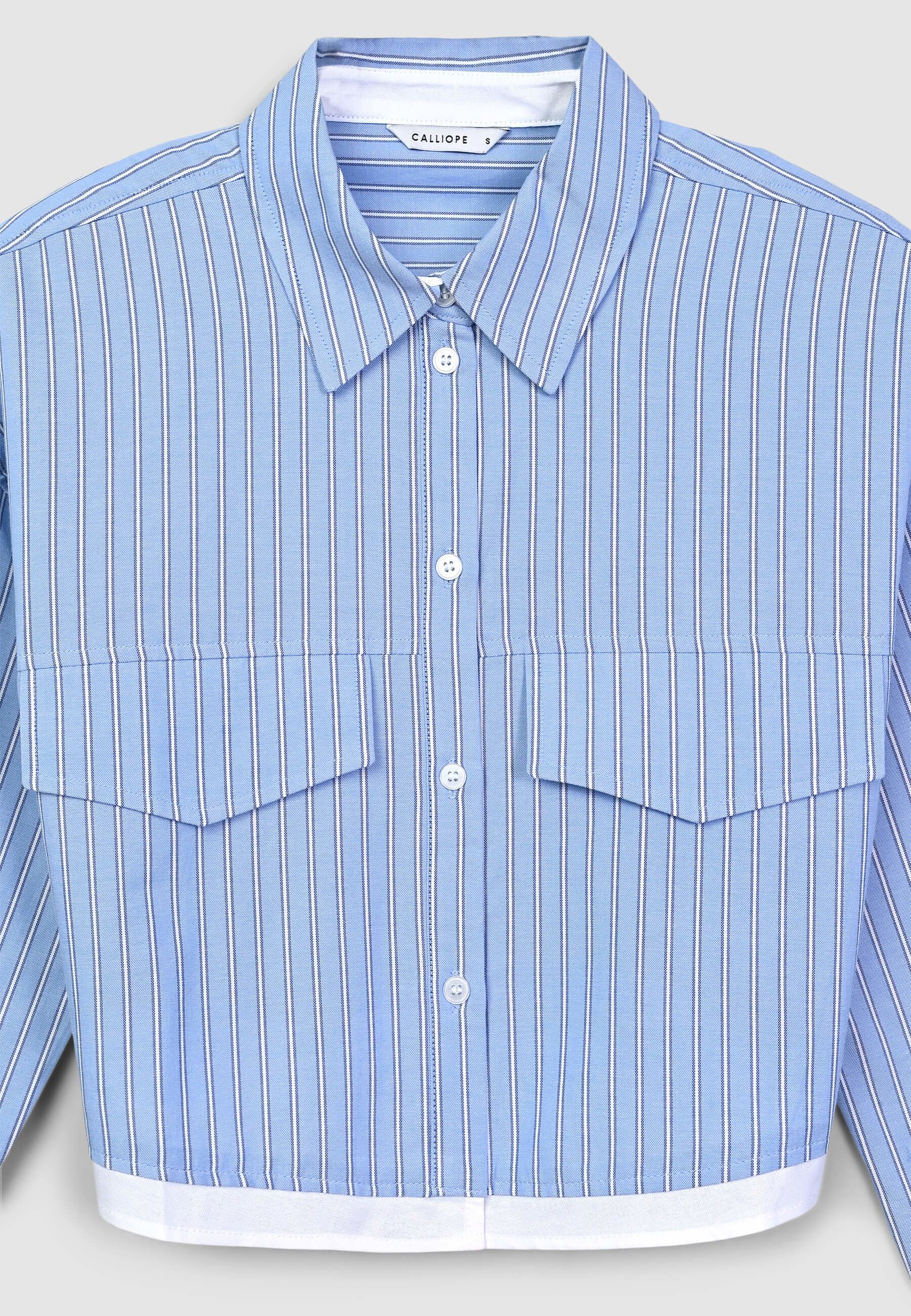 Camicia crop a righe - Image 6